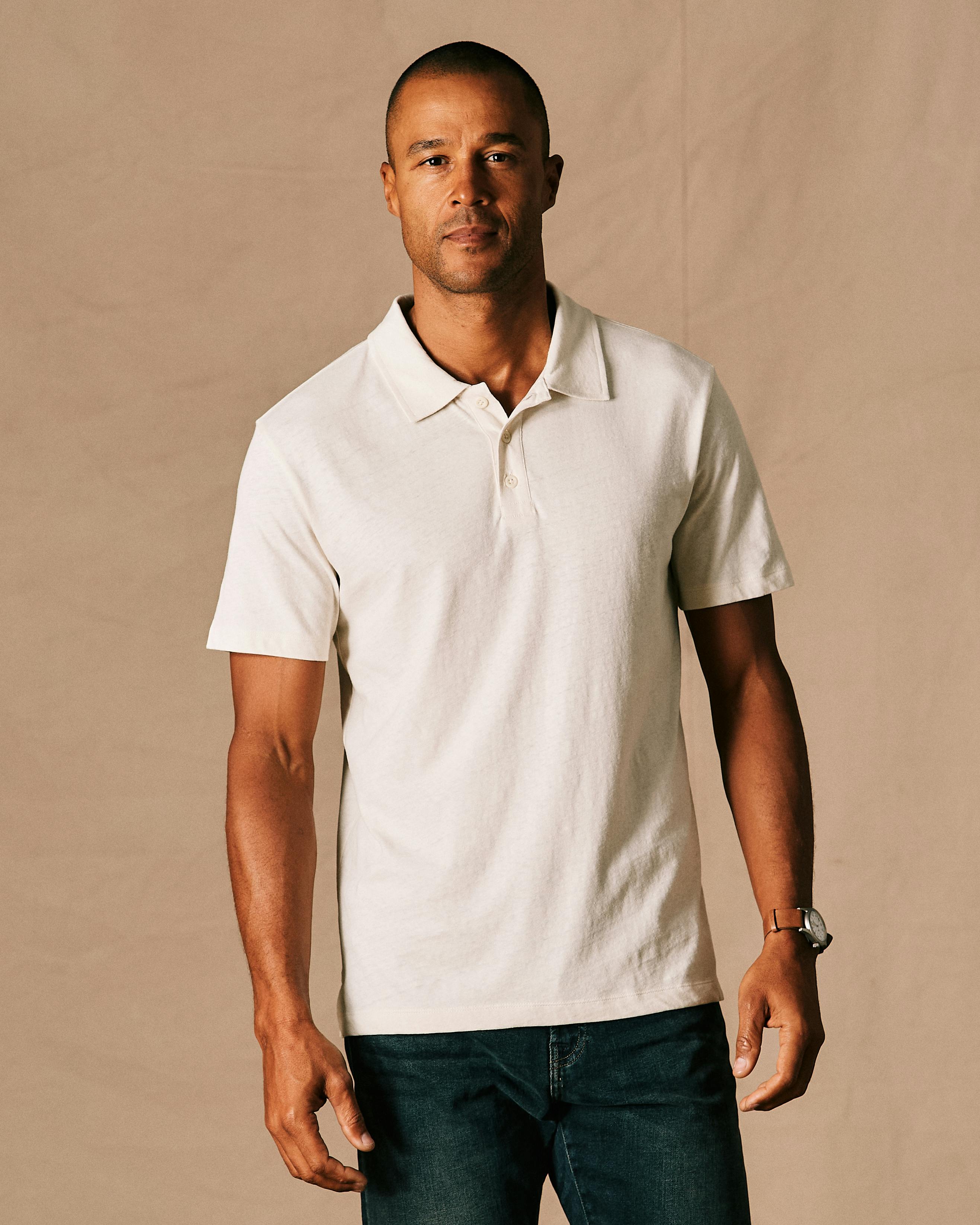 Flint and Tinder Cotton Hemp Polo Shirt Natural Polo Shirts