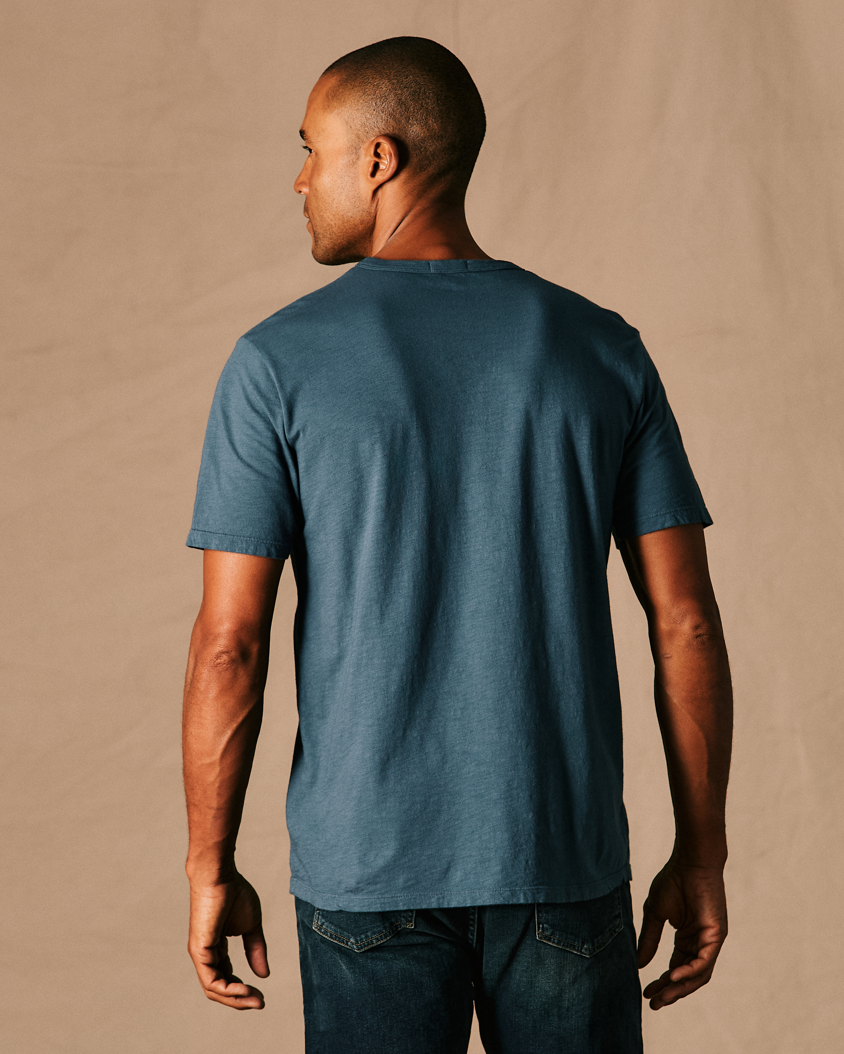 Flint and Tinder Vintage Slub Pocket T-Shirt - Blue | T-Shirts
