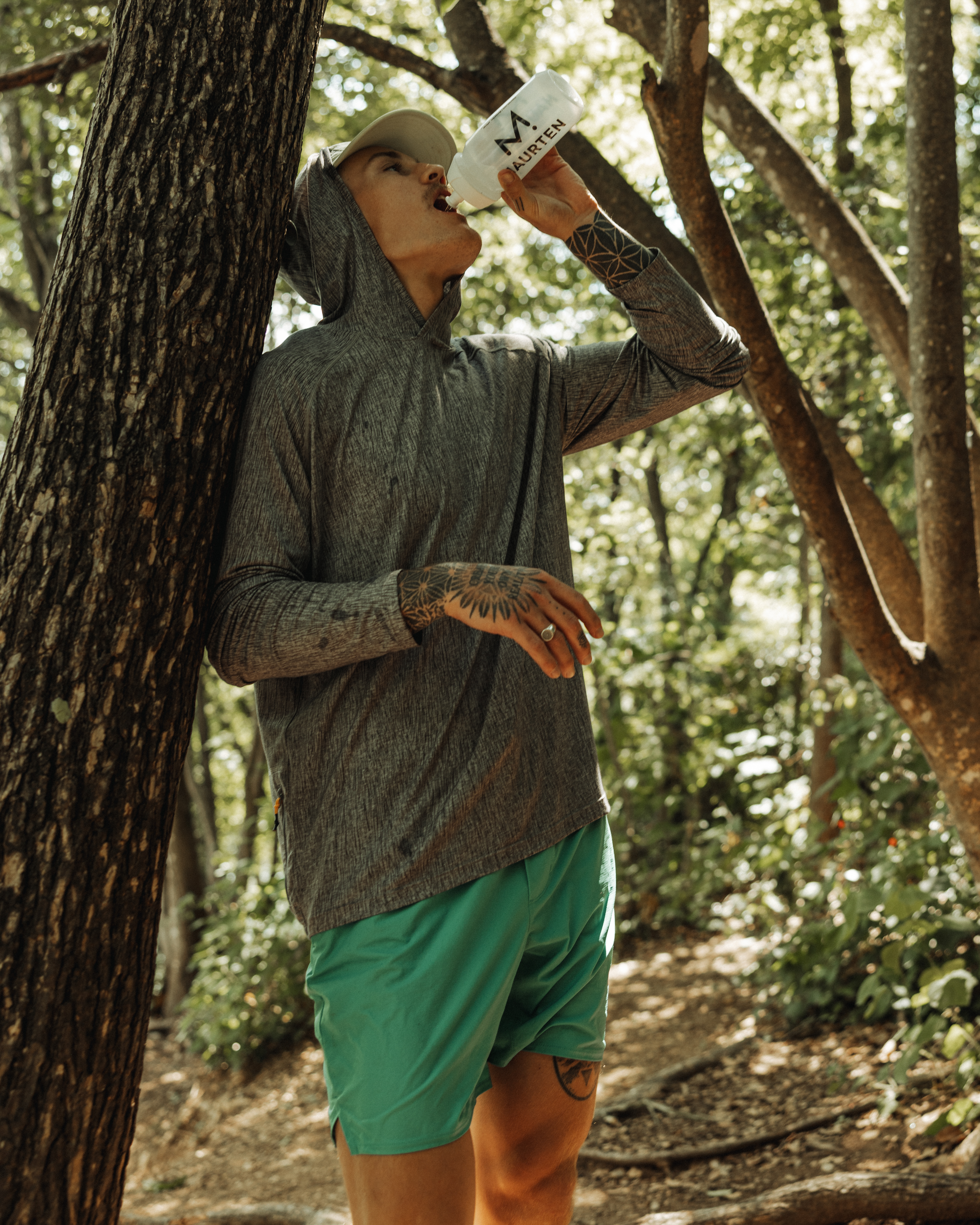 Wellen Sol Performance Hoodie - Grey Sea Camo | Pullover