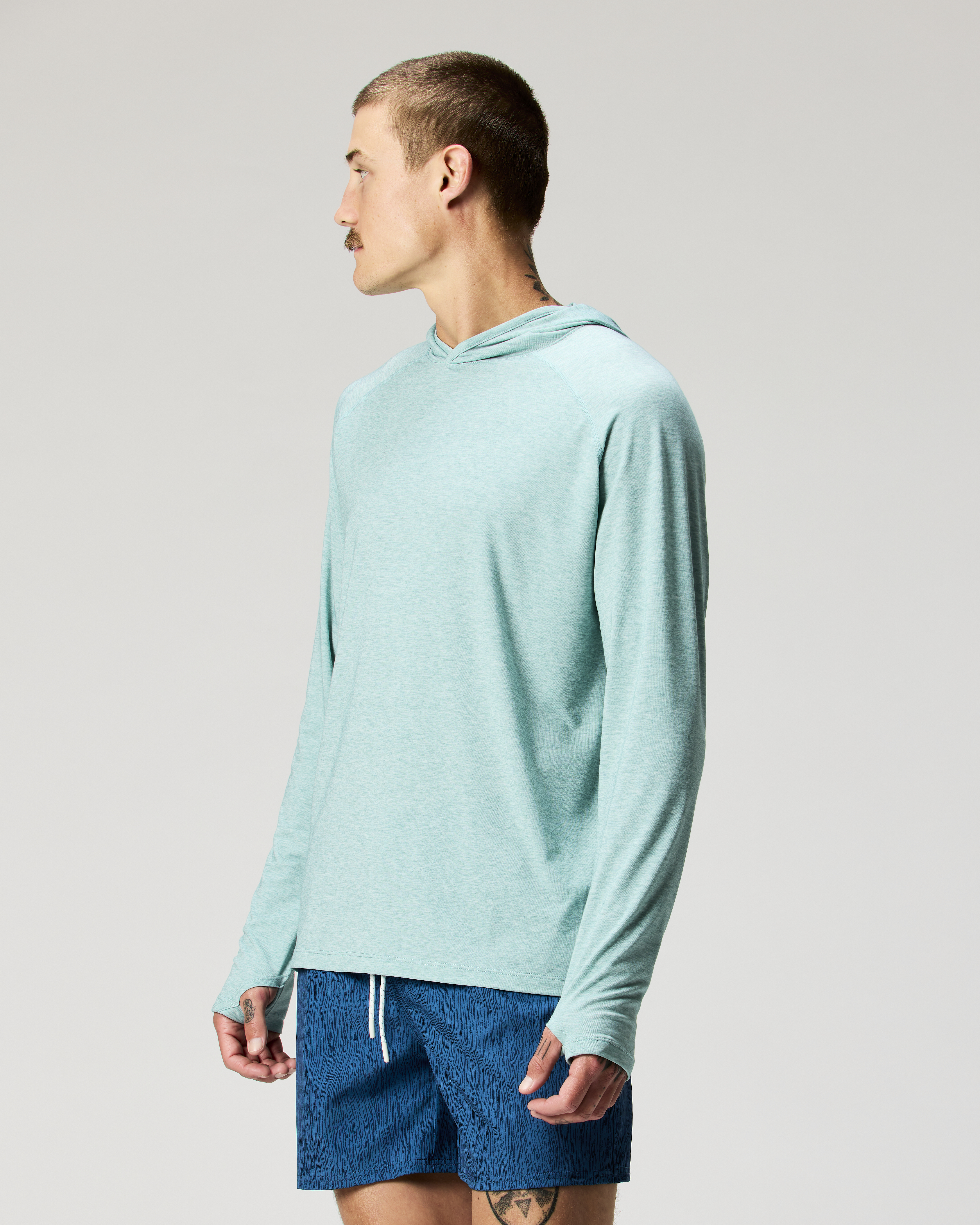 Wellen Sol Performance UPF Hoodie - Springs Green Heather
