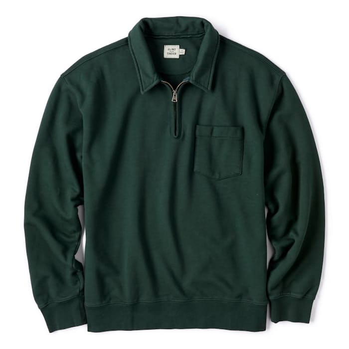 Image of Midweight Terry Quarter Zip Sweatshirt