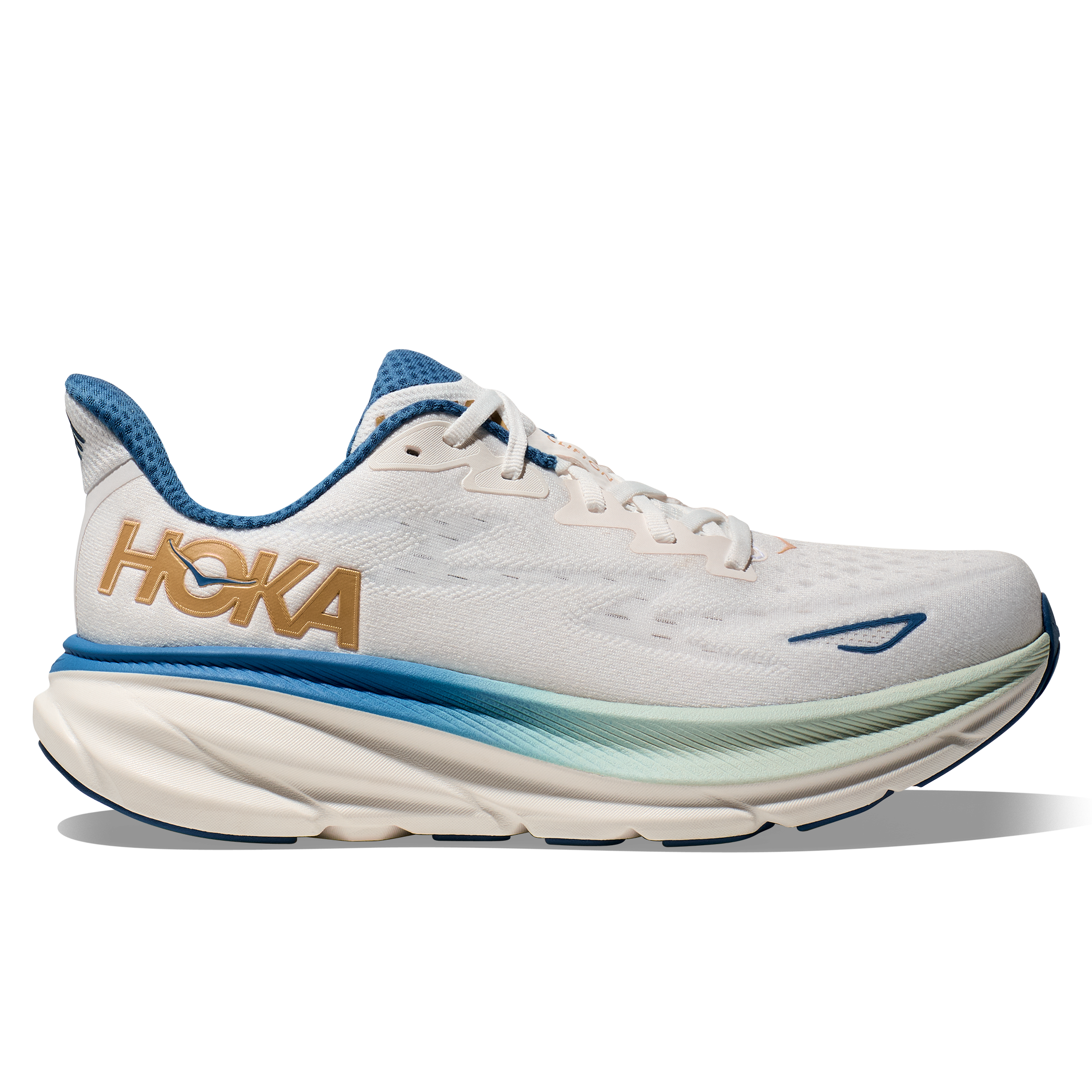 Hoka Clifton 9 Running Shoe - Frost/Gold | Performance