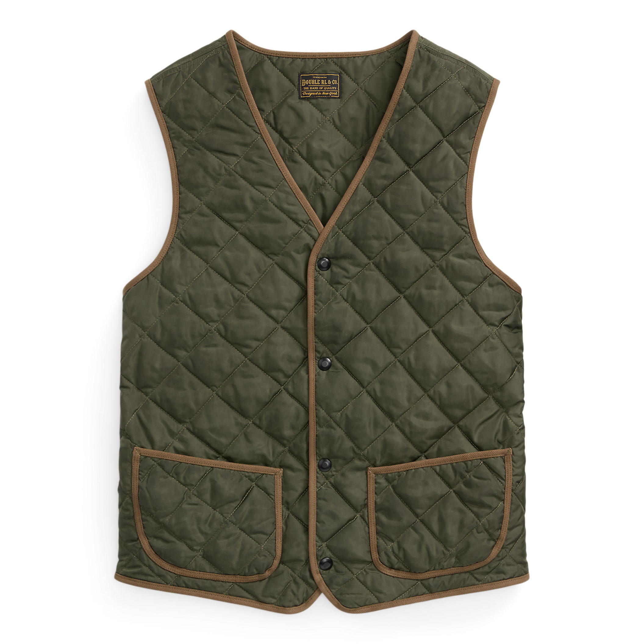 RRL Cooper Quilted Vest - Dark Green | Vests | Huckberry