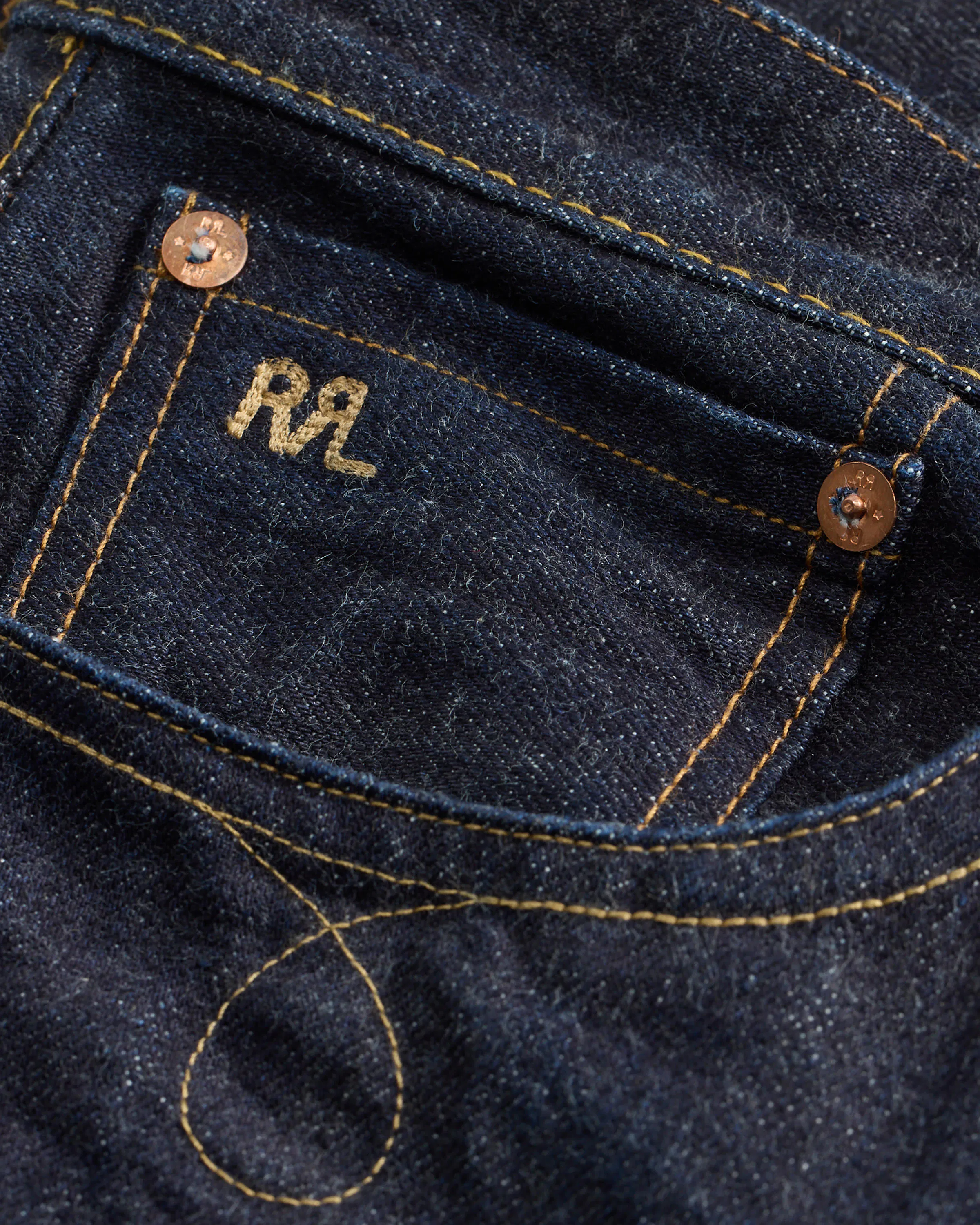 RRL Slim Fit Selvedge Bootcut Denim Jeans - East/West Rinse