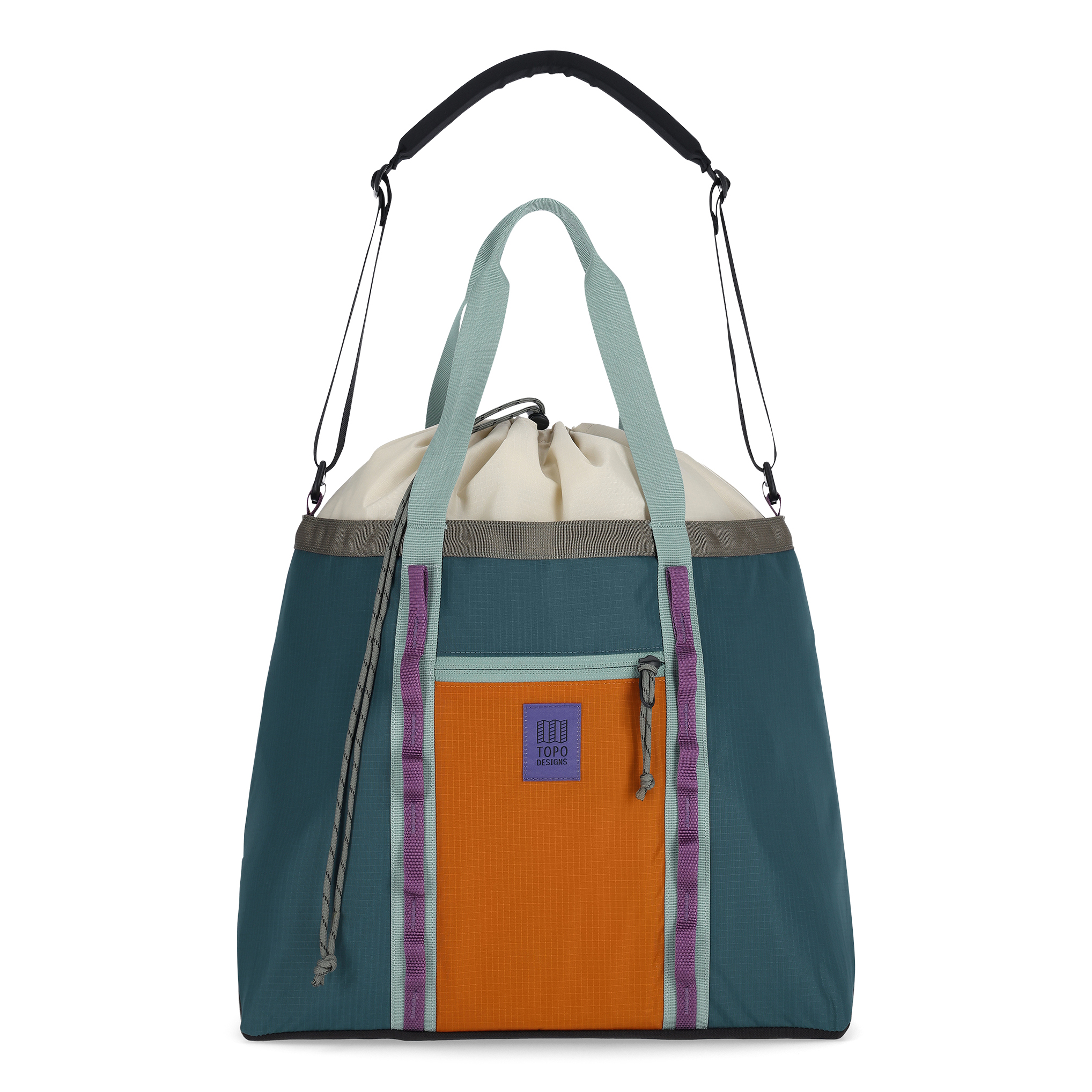 Topo Designs Mountain Utility Tote - 33L - Pond Blue / Spice