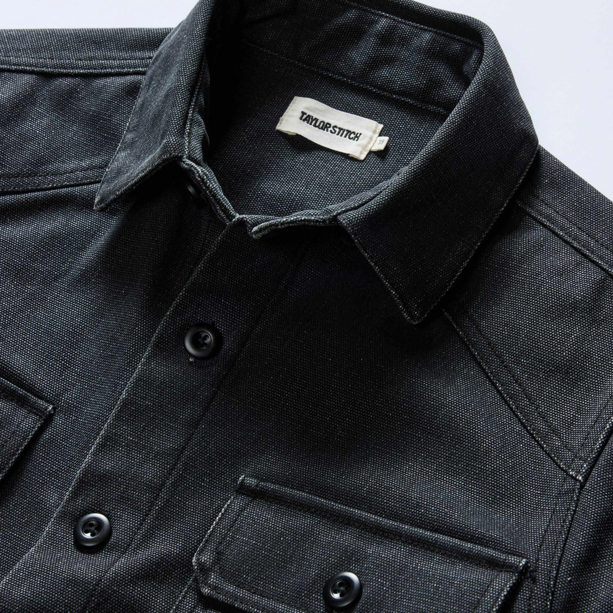 Taylor Stitch The Shop Shirt - Coal Chipped Canvas | Long Sleeve