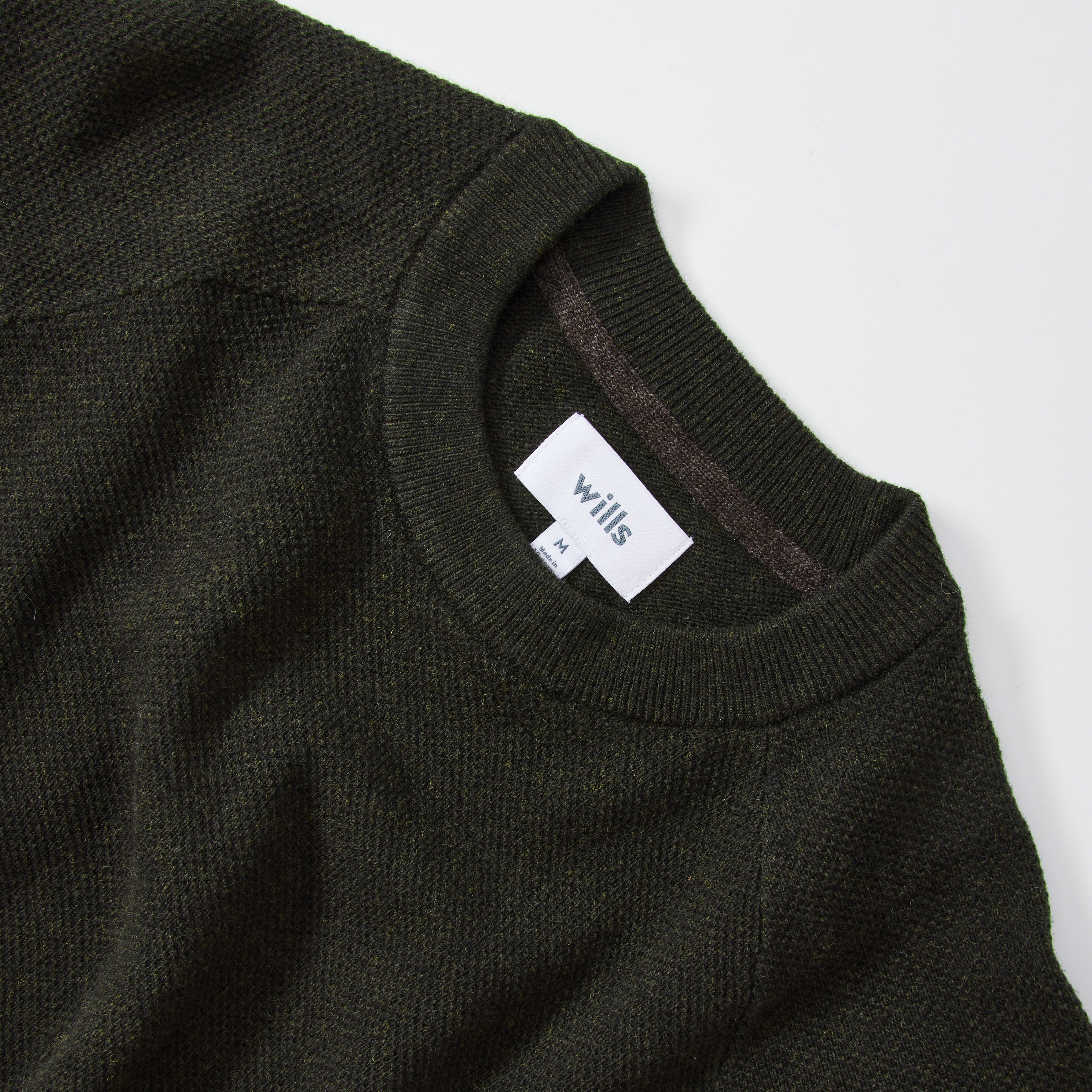 Wills Merino Wool Crewneck Sweater - Loden Green | Crew Neck