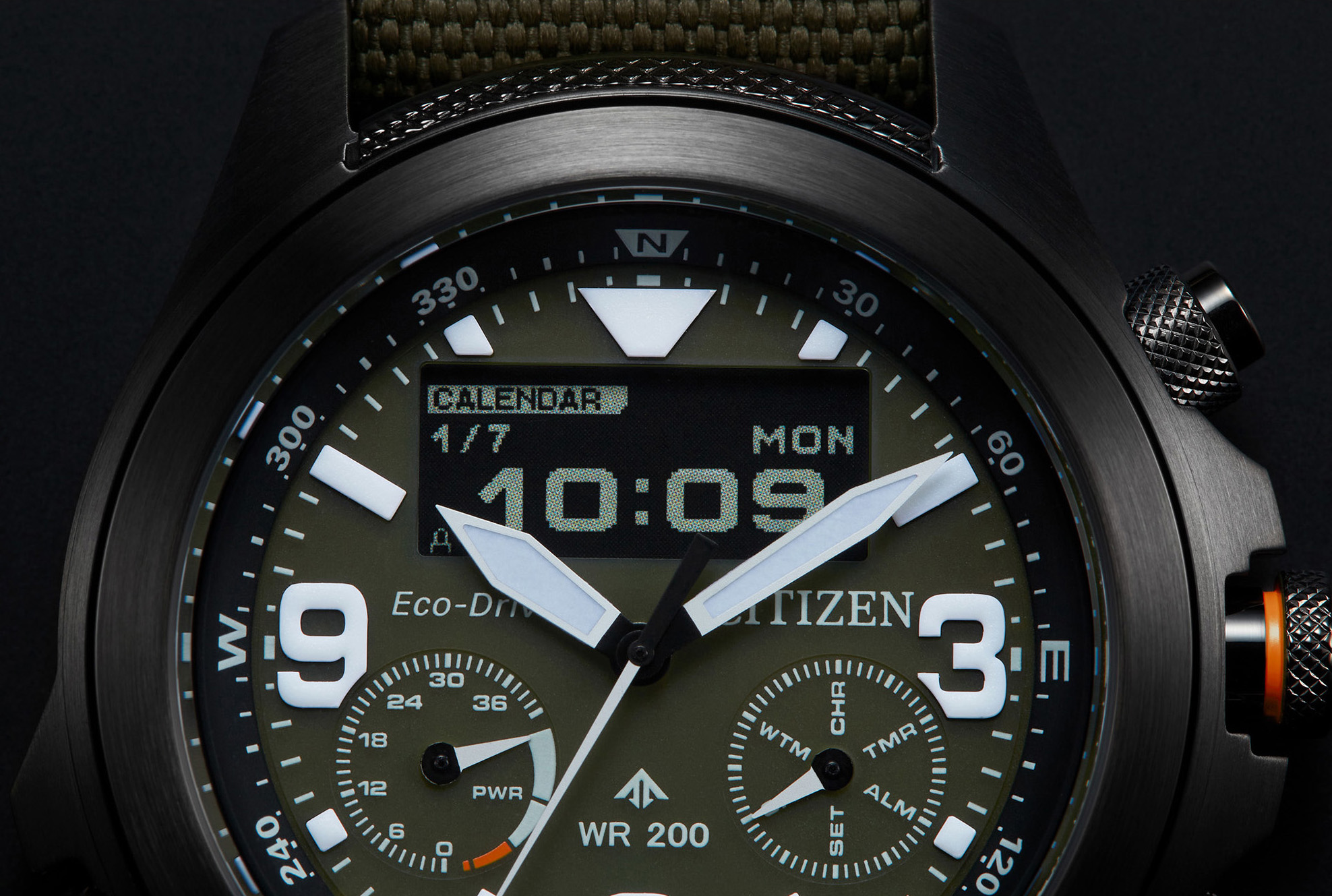 Citizen Promaster Land U822 Chronograph Watch - Green / 44MM