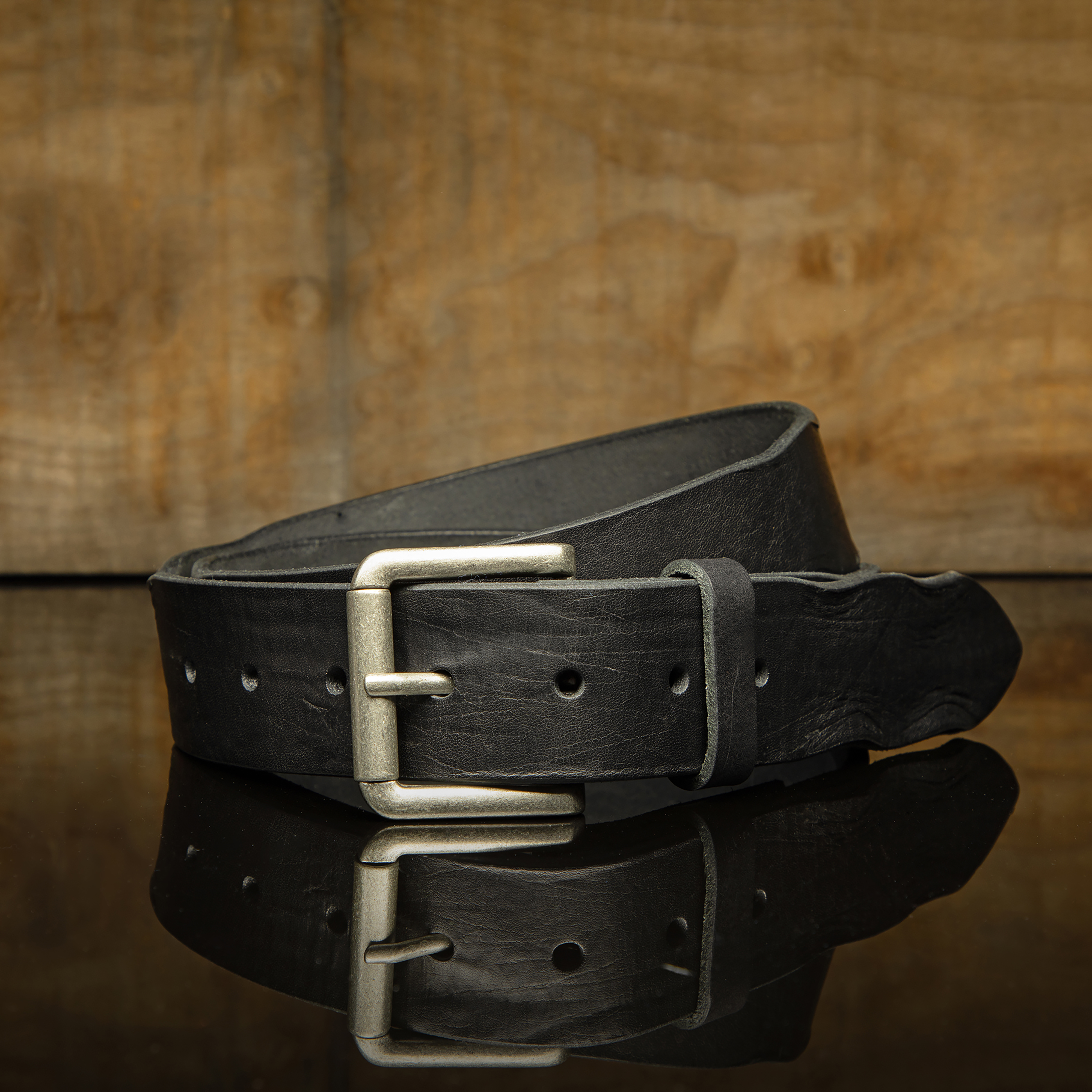 Will Leather Goods Vintage Washed Belt - Black | Casual