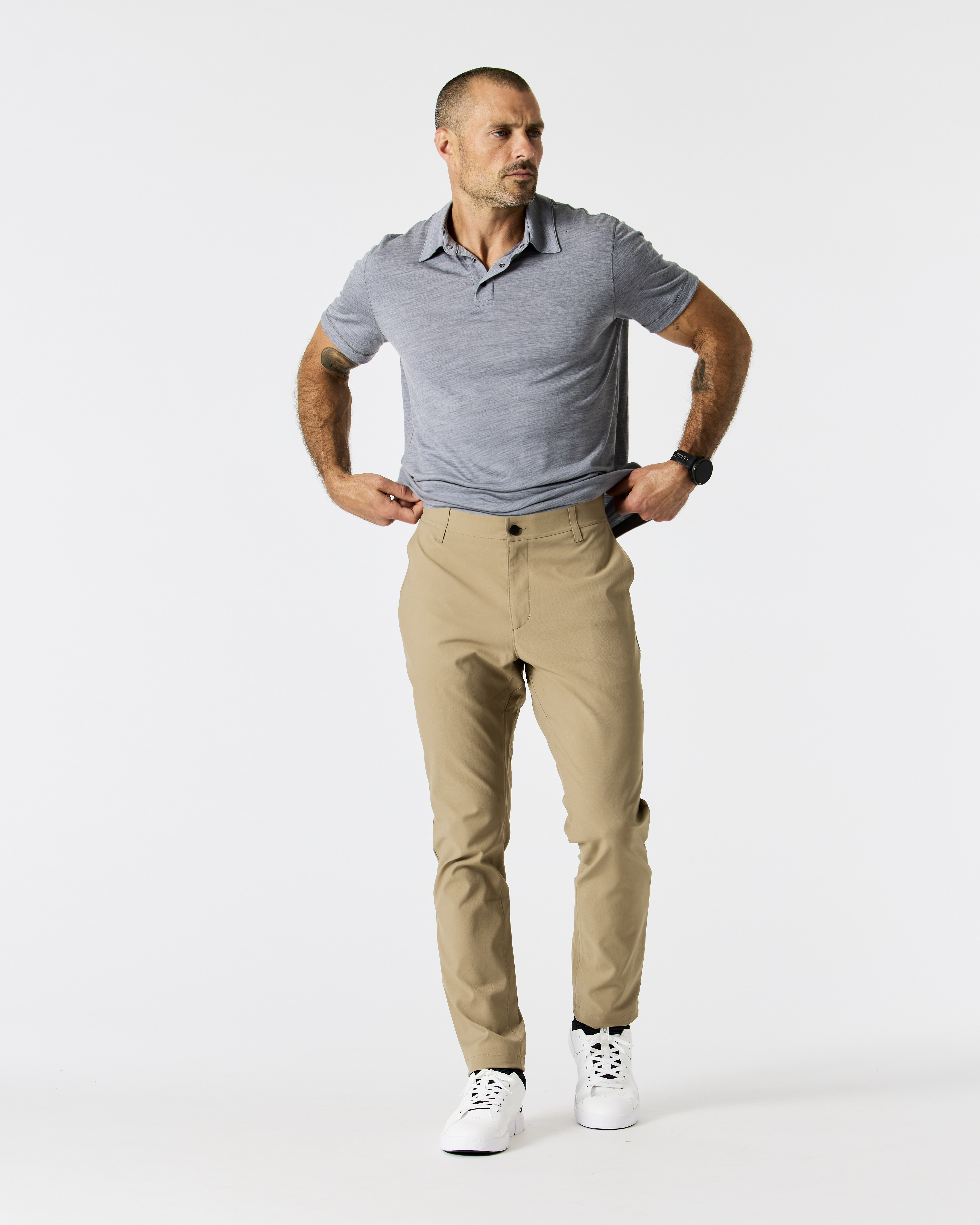 Proof Nomad Performance Chino - HB Athletic Tapered - Khaki Proof Nomad Performance Chino - HB Athletic Tapered - Khaki