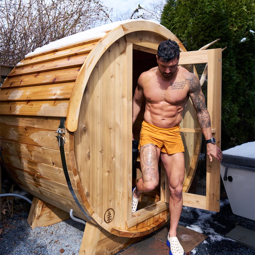 The Eddy Barrel Sauna with Roof Kit - Thumbnail 5