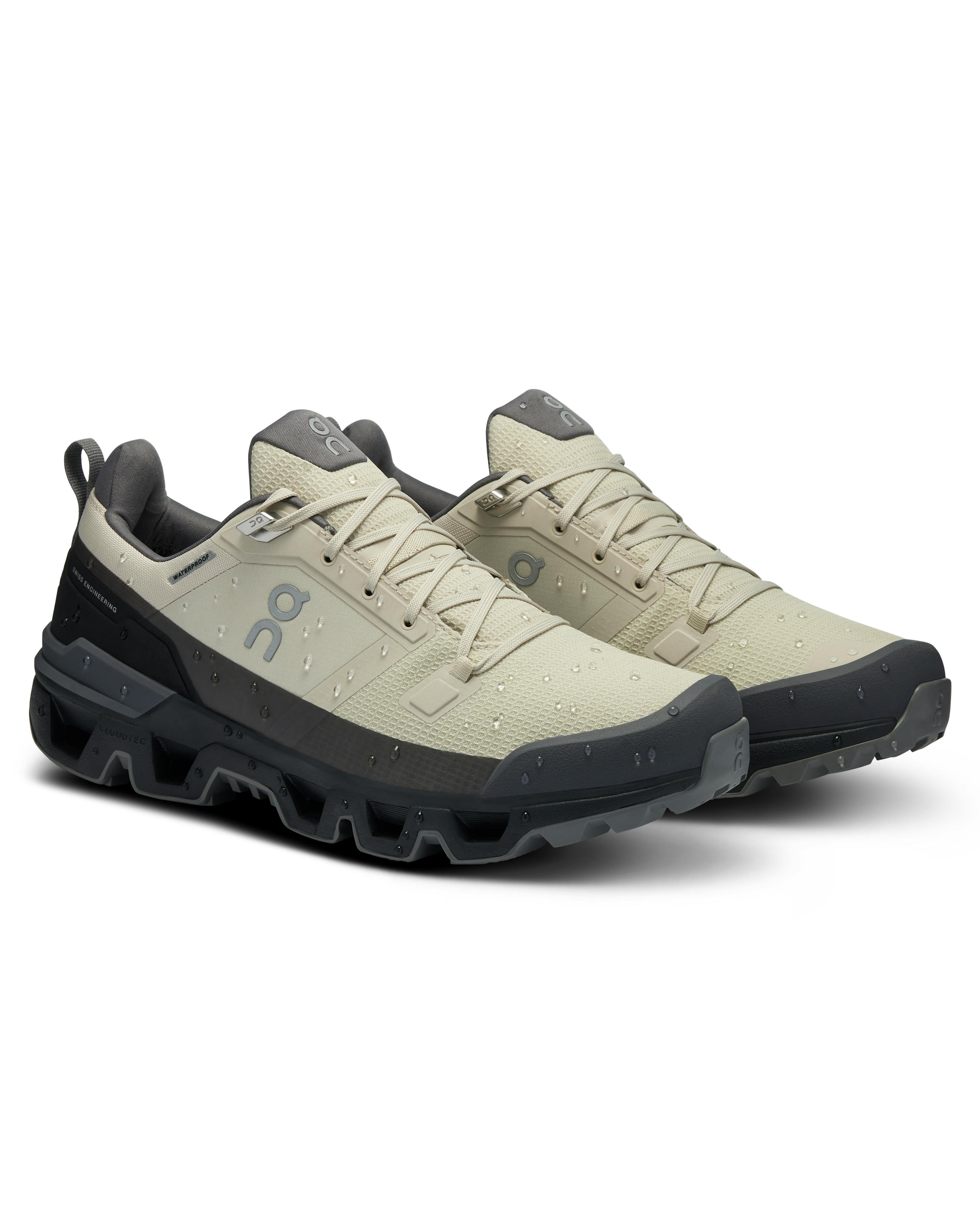 On Cloudwander Waterproof Sneaker Sand/Black Trail Sneakers