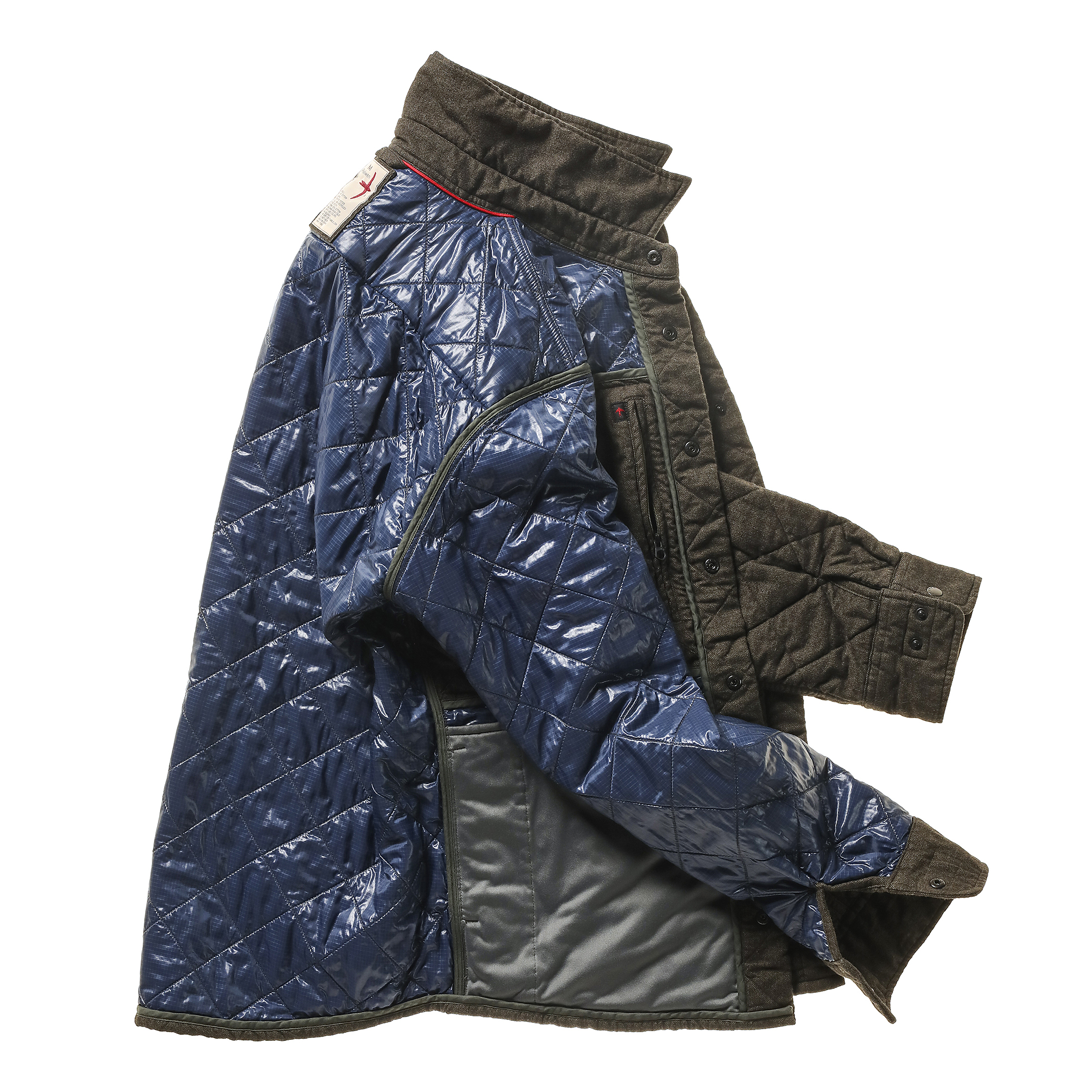 Relwen Tick Weave Quilted Shirt Jacket - Dark Loden | Shirt Jackets |  Huckberry