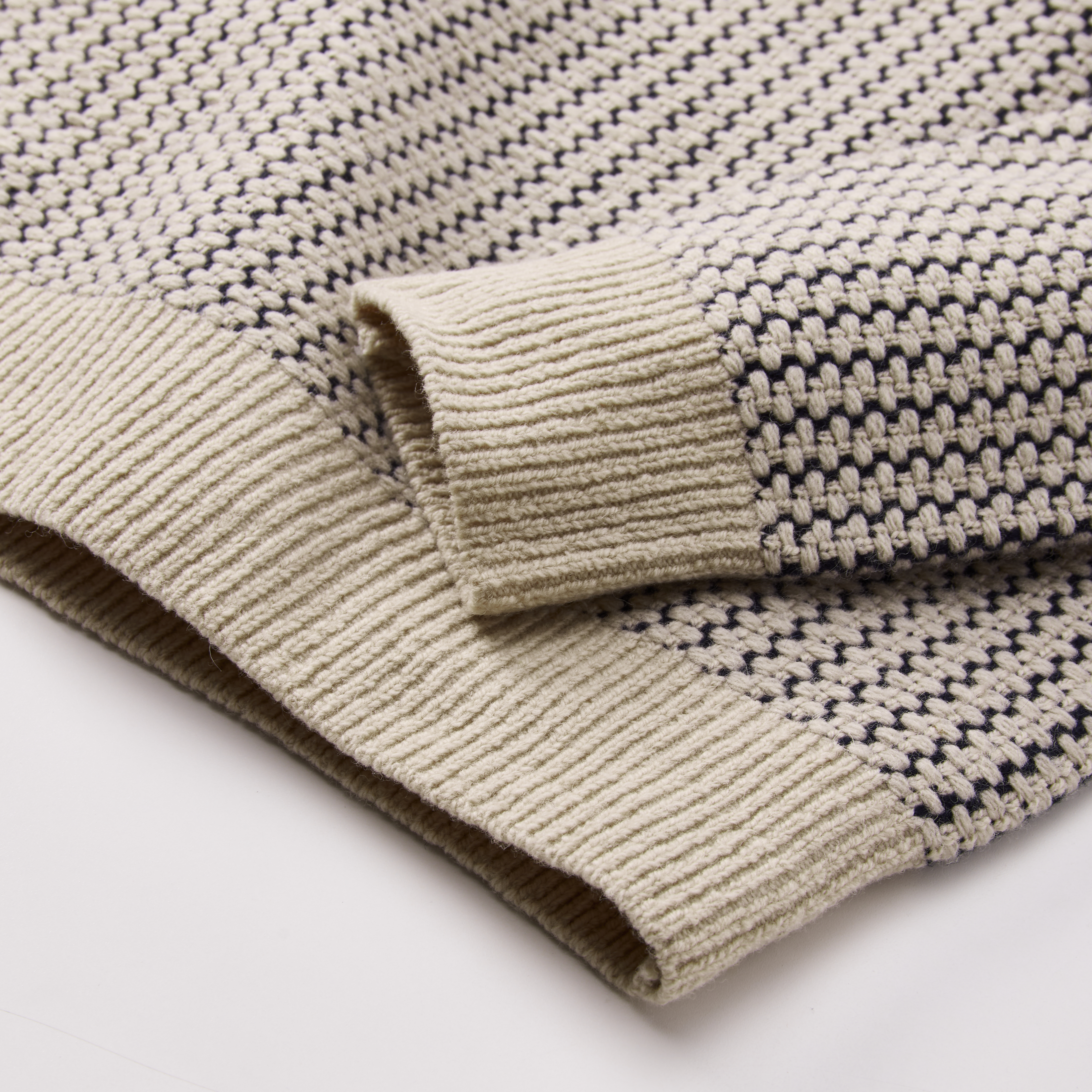 Flint and Tinder Nordic Wool Crewneck Sweater - Tan/Charcoal