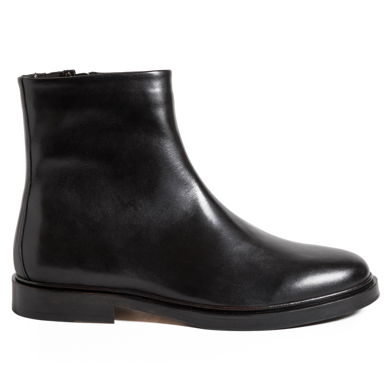 Jacques Solovière Mark Zip Boot - Calf Black Leather | Dress