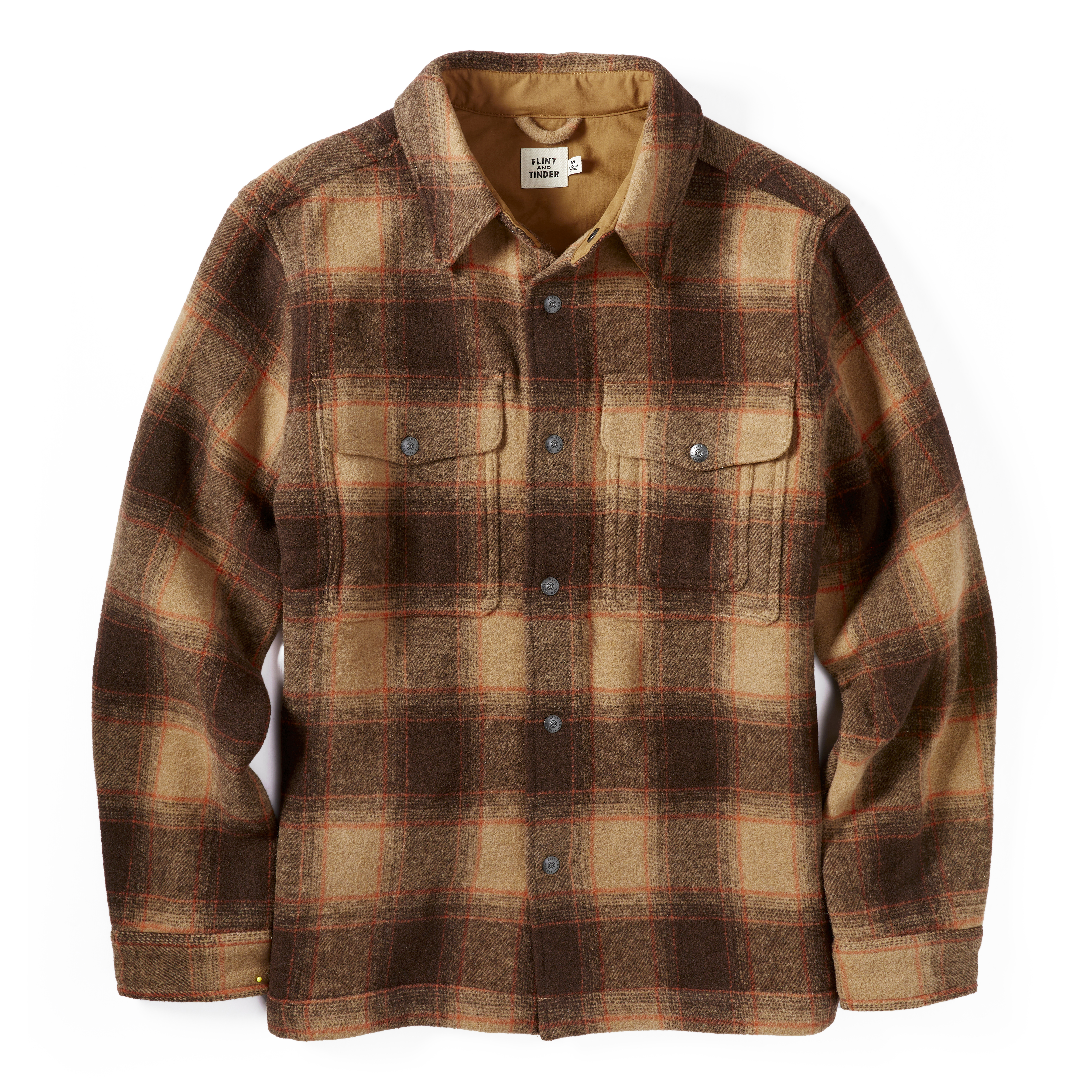 Flint and Tinder The Heritage Wool Jacket - Chocolate Plaid