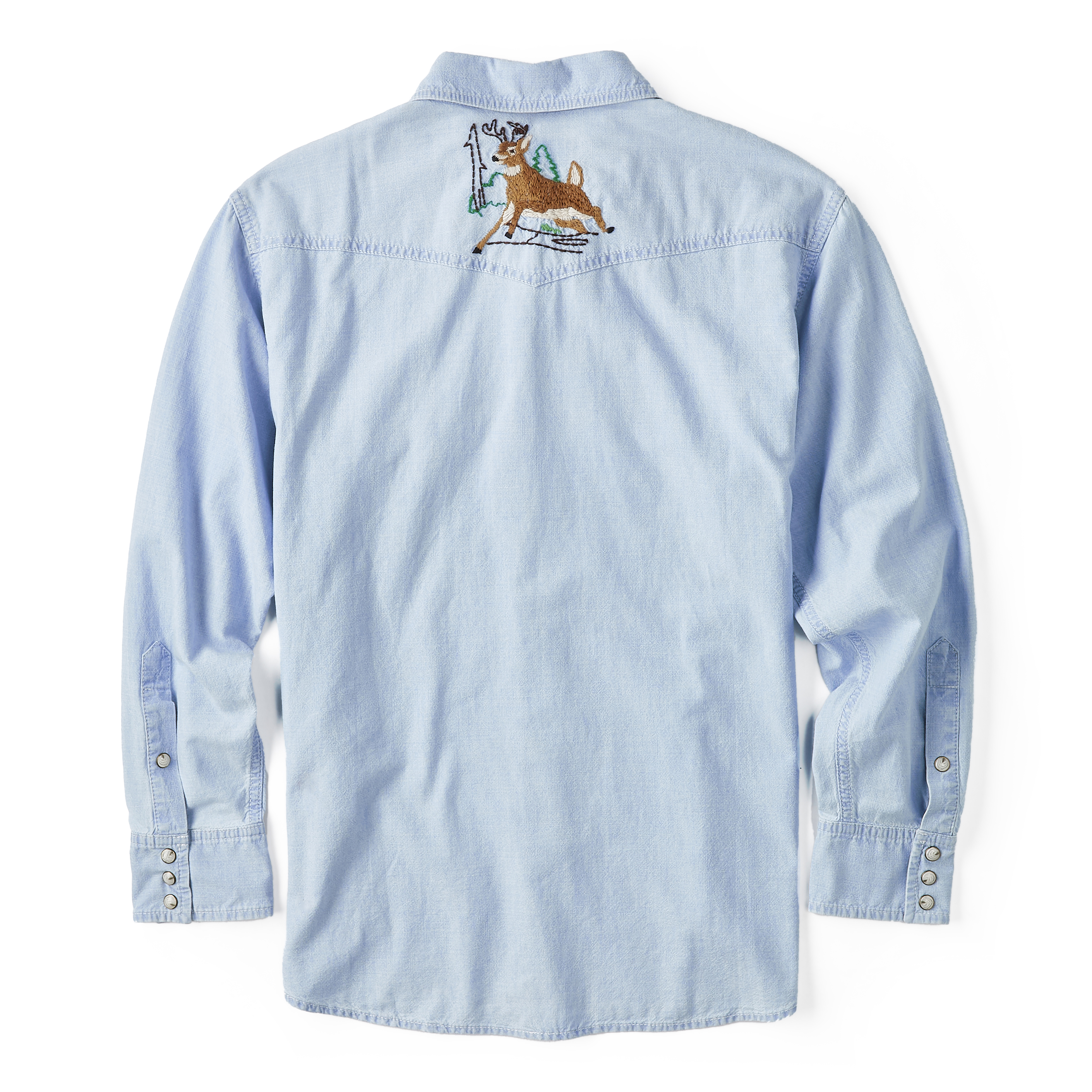 Filson Women's Embroidered Chambray Shirt - Light Indigo