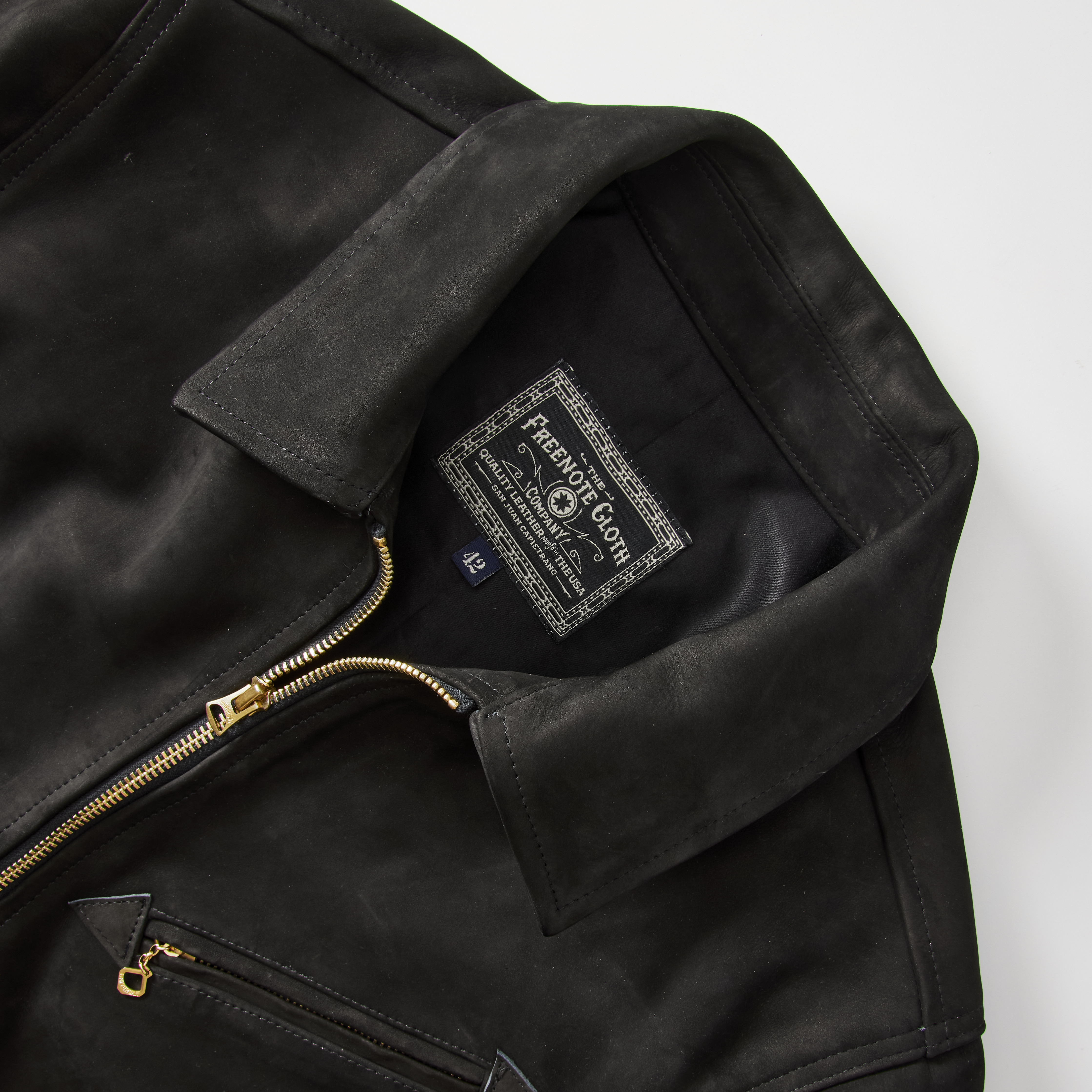Freenote Cloth Locklin Nubuck Leather Jacket - Black
