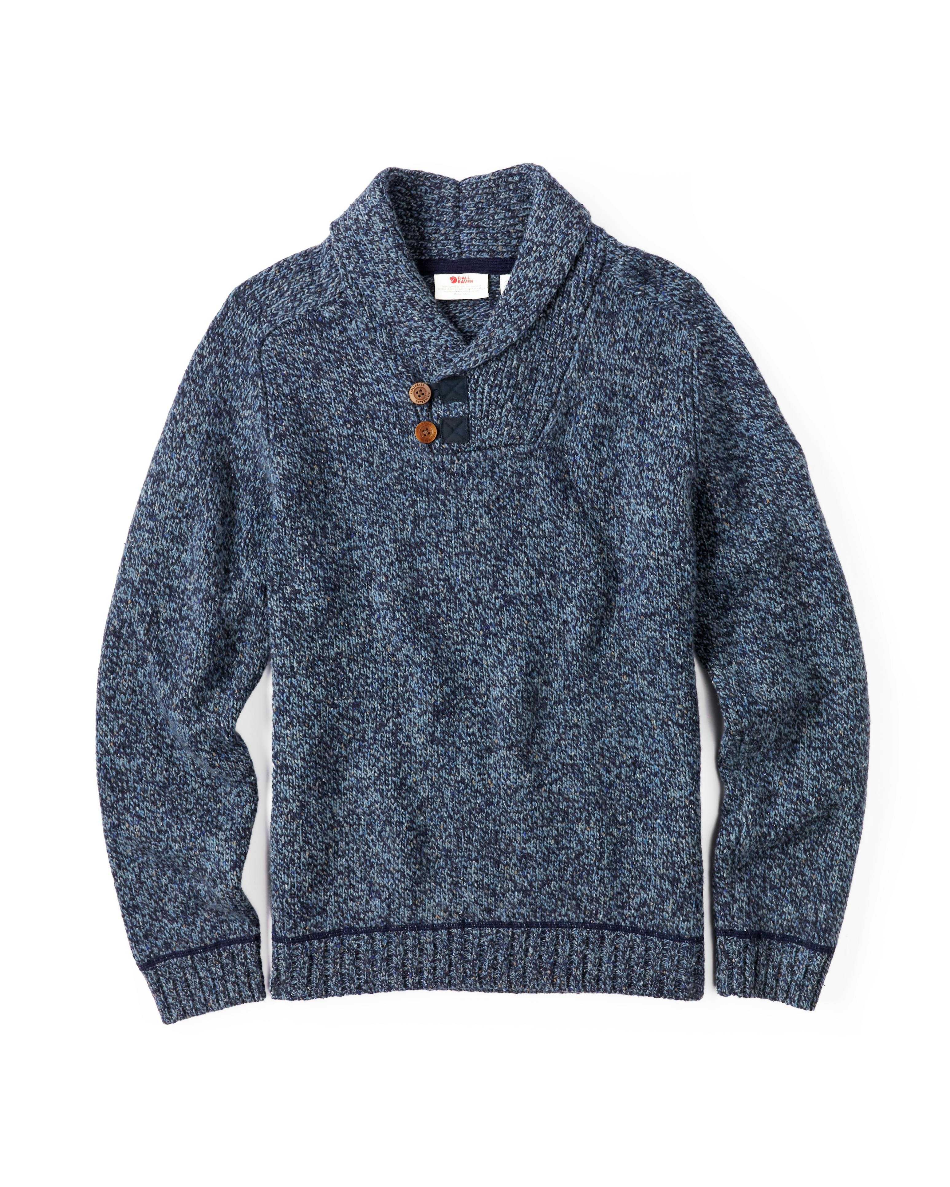 Fjallraven Lada Shawl Sweater Navy Crew Neck Sweaters Huckberry
