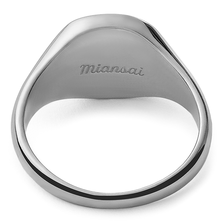 Miansai Olympus Signet Ring - Sterling Silver/Black | Rings