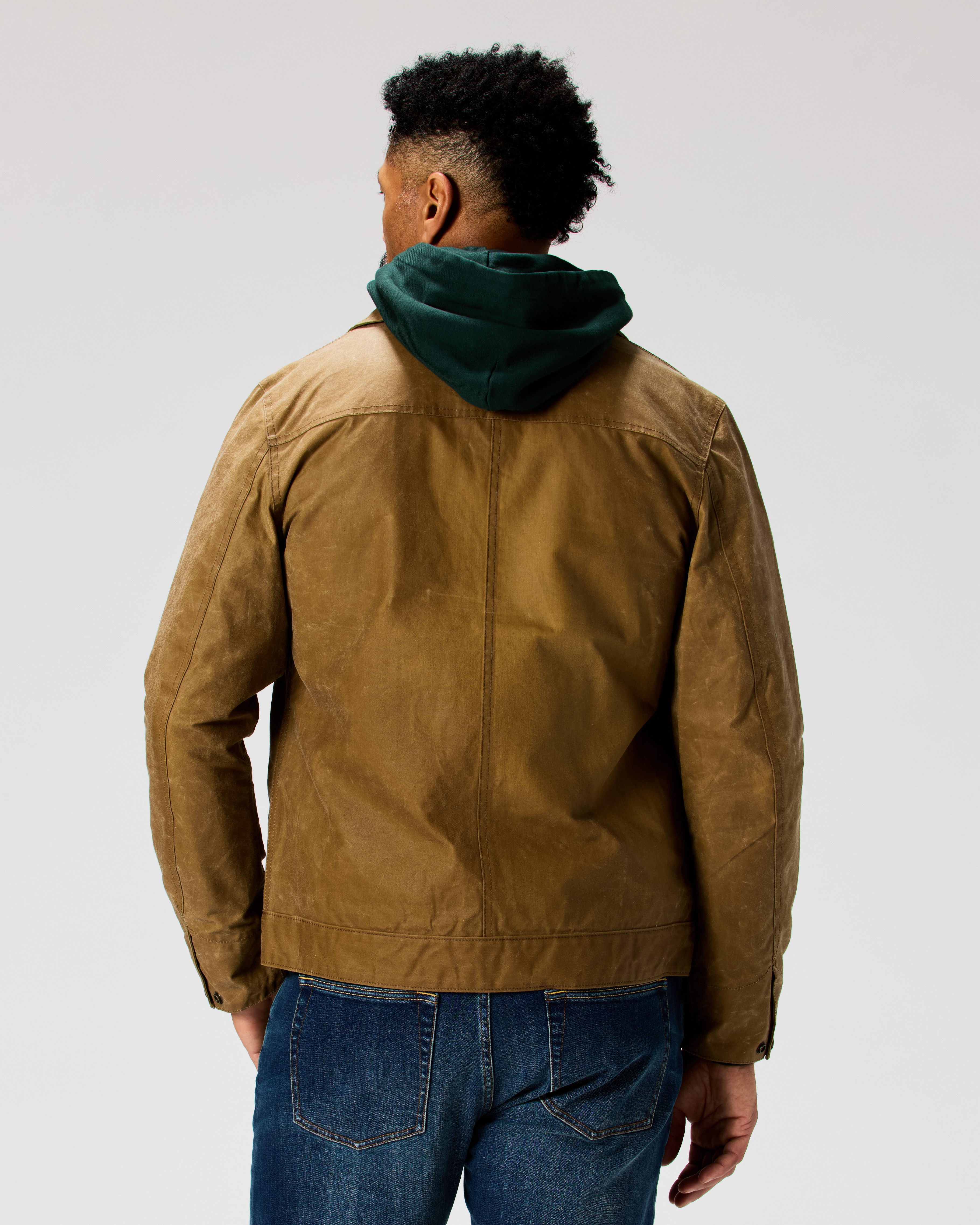 Flint and Tinder The James Waxed Snap Jacket - Field Tan