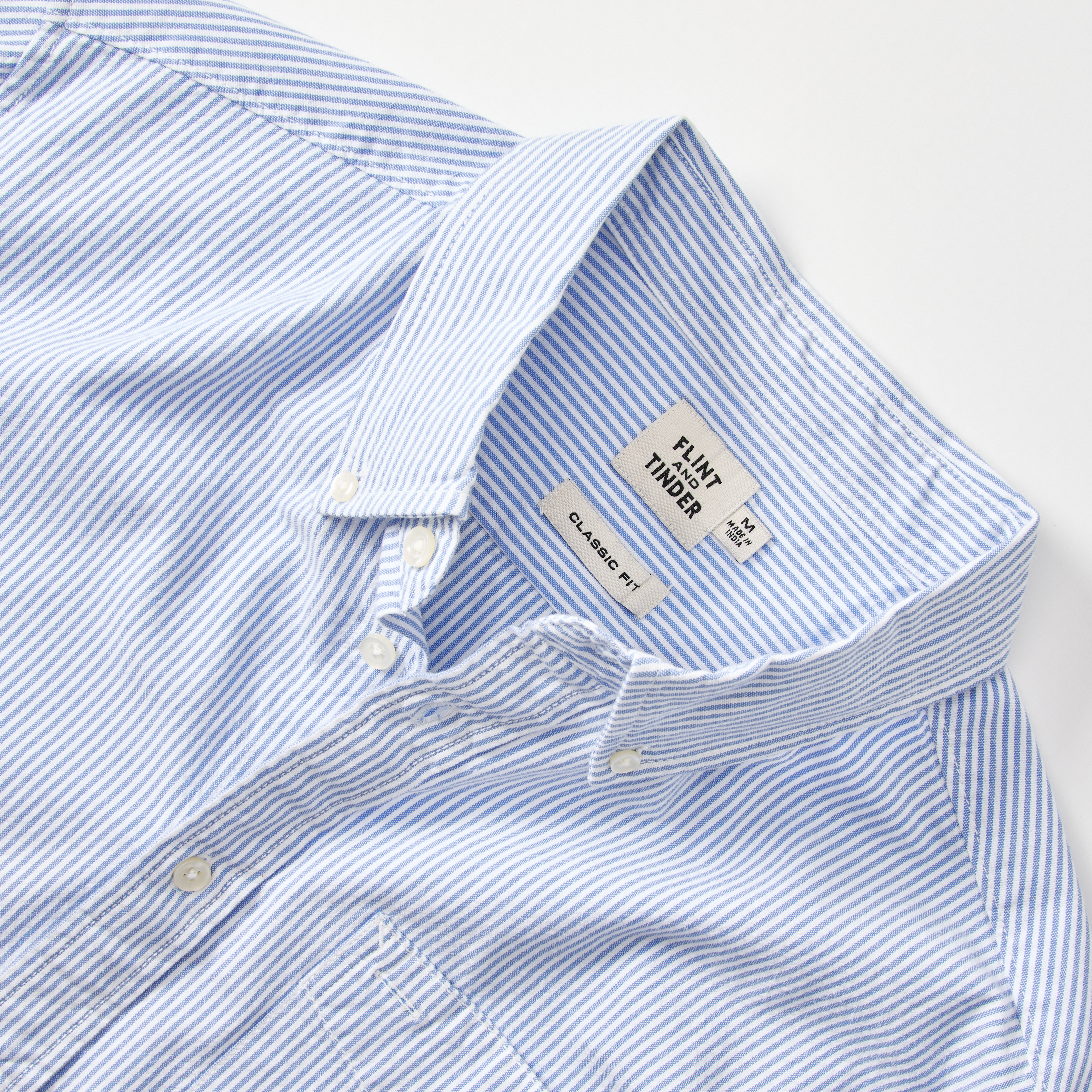 Flint and Tinder Oxford Draftsman Shirt - Blue University Stripe