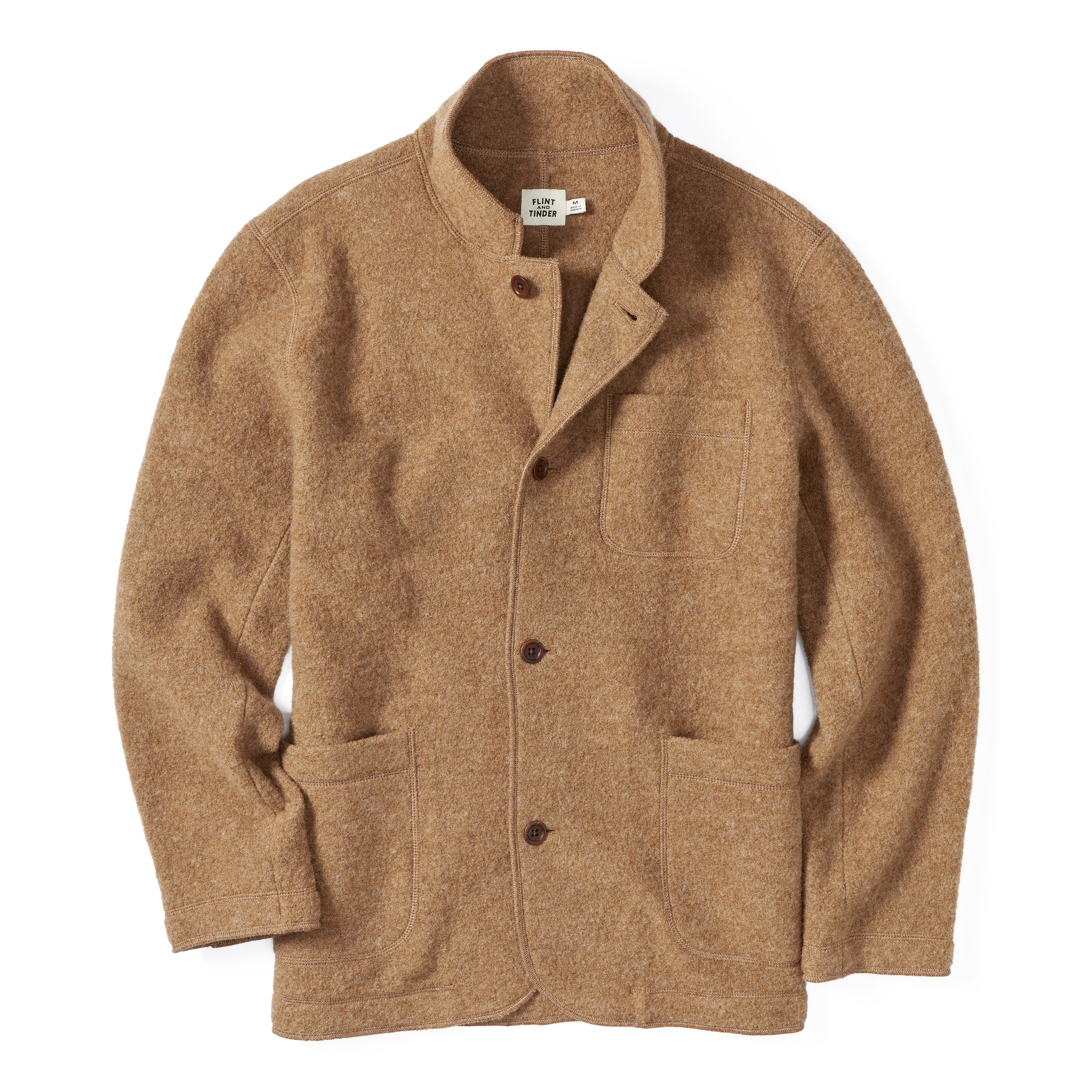 Flint and Tinder Boiled Wool Chore Blazer - Camel | Blazers