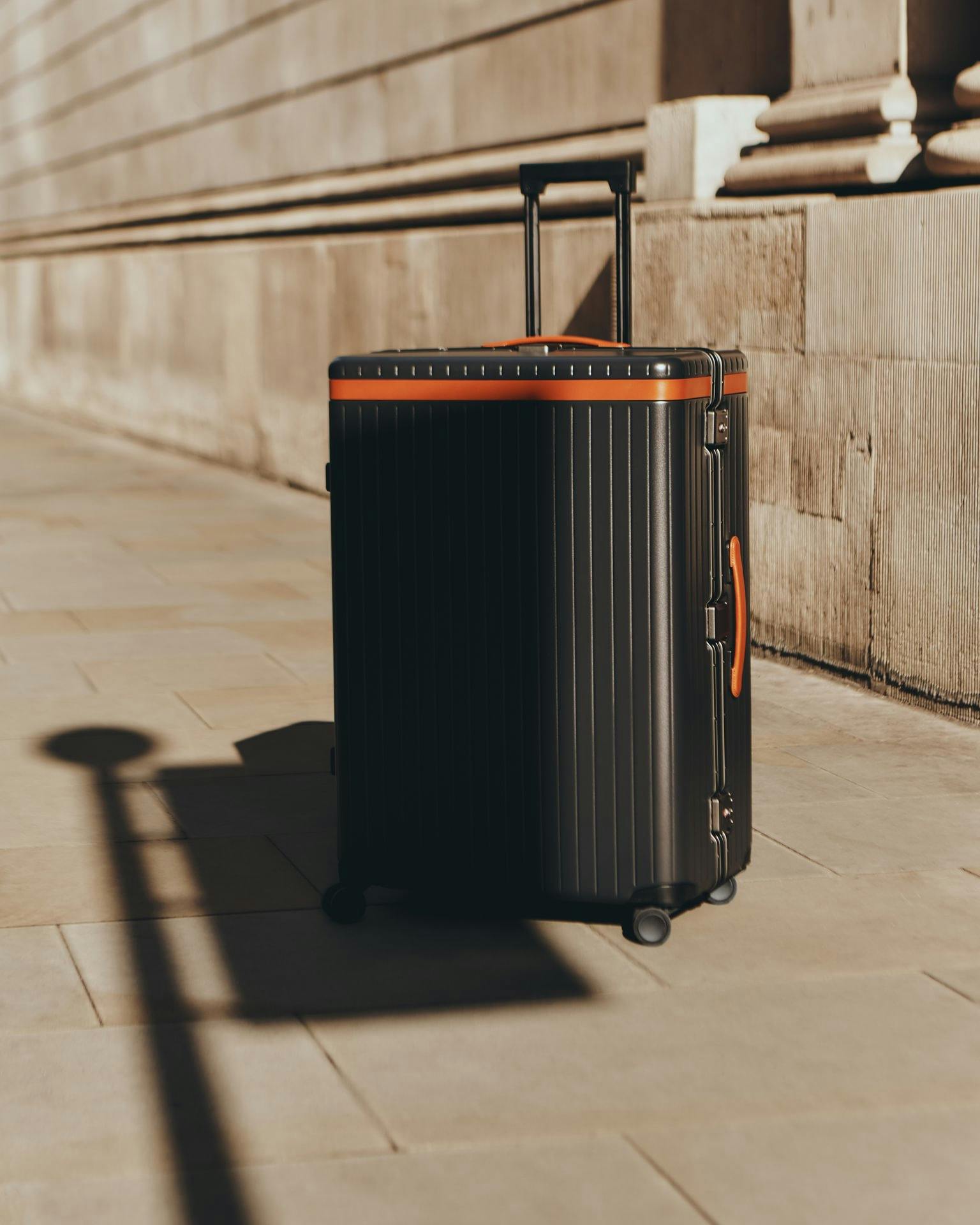 Carl Friedrik The Check-In Large Luggage 105L Grey/Cognac