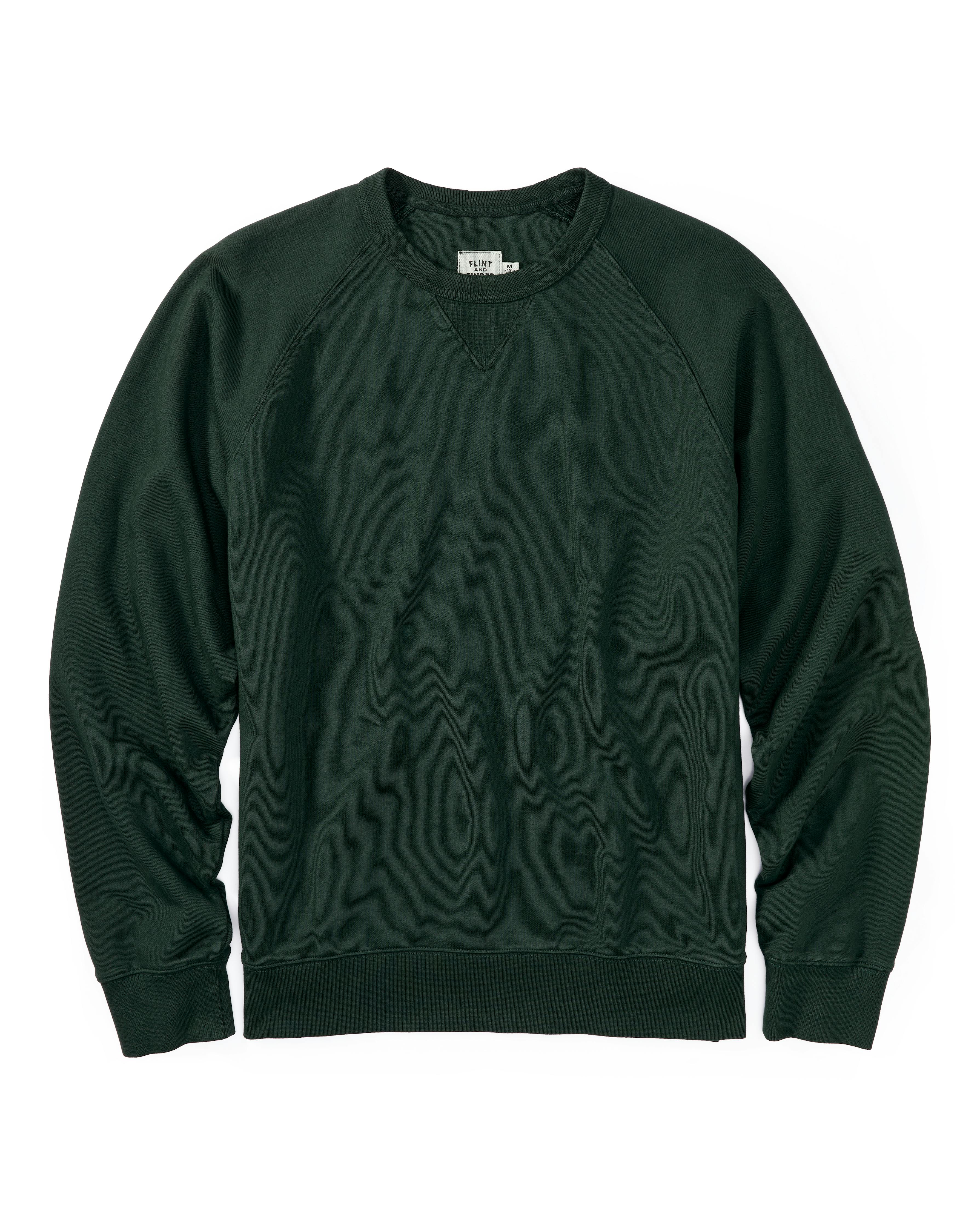 Flint and Tinder Midweight Terry Crewneck Sweatshirt Forest