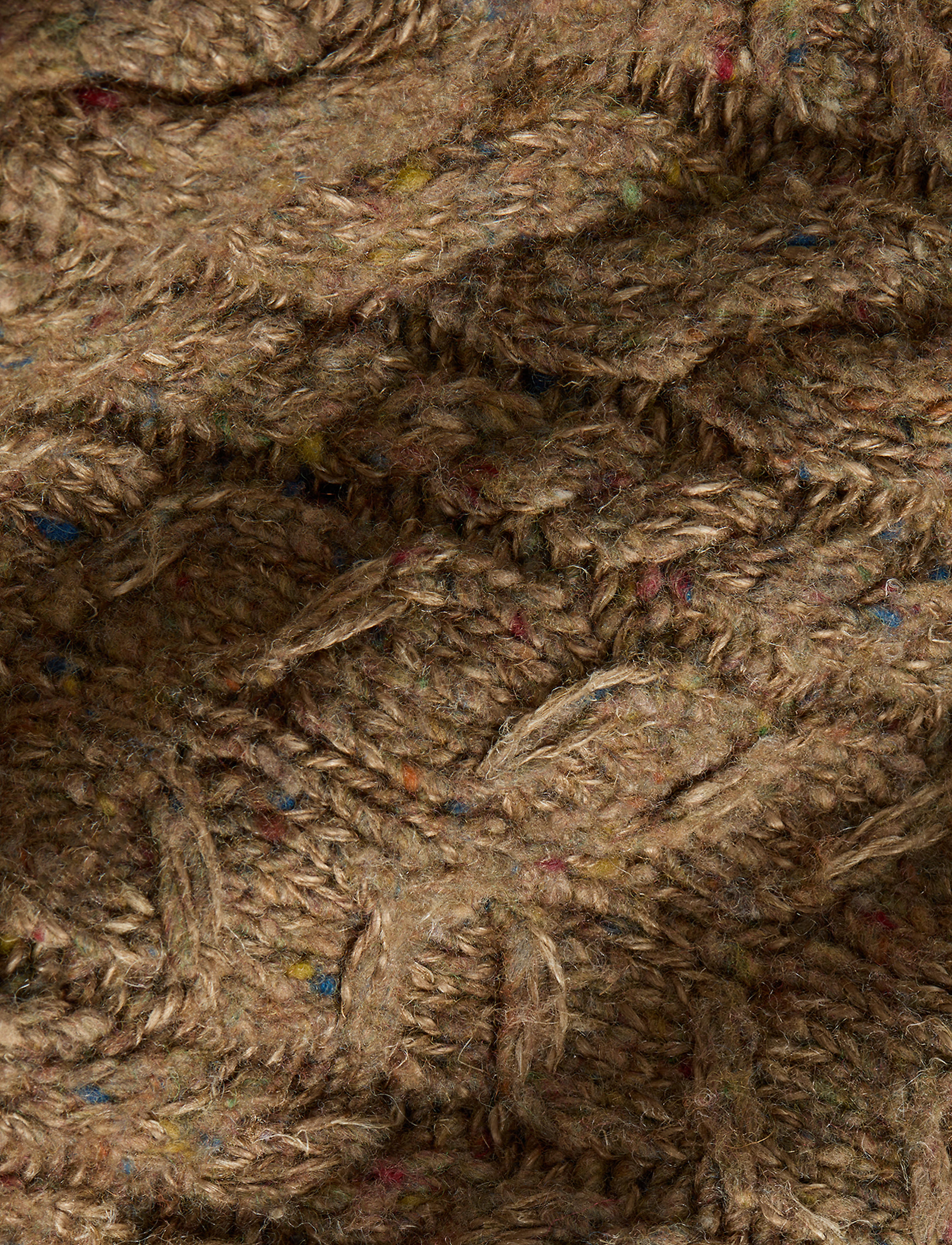 RRL Cable Knit Shawl Cardigan Sweater - Brown Heather | Cardigan