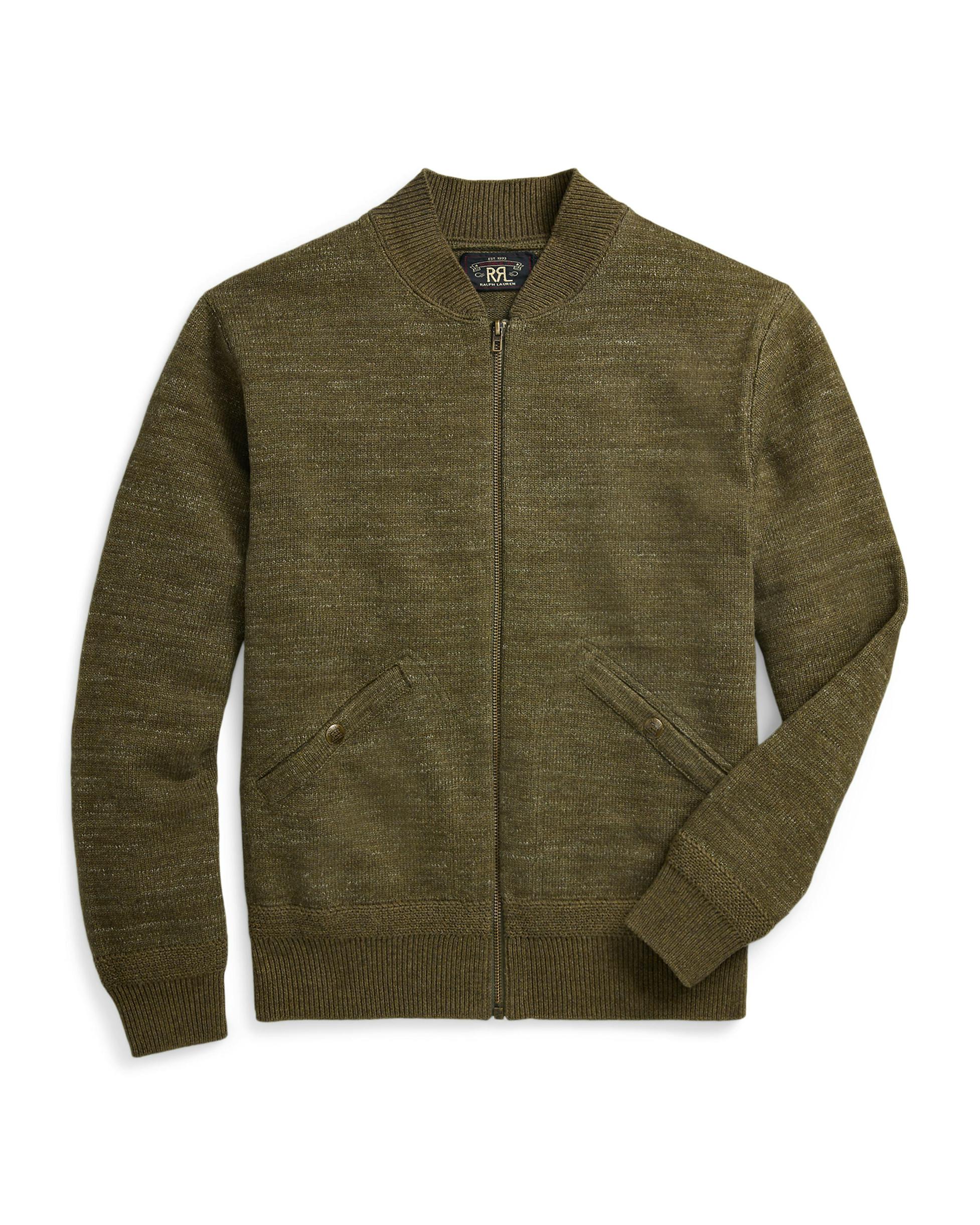 RRL Cardigan Sweater Jacket olive heather Winter Jackets