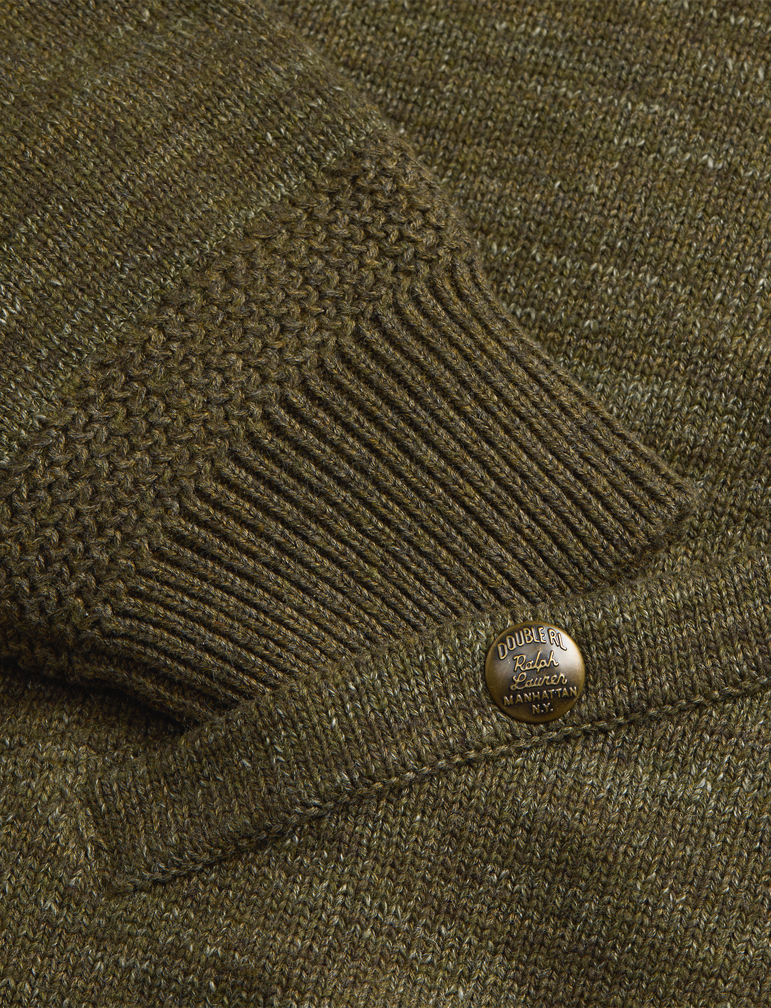RRL Cardigan Sweater Jacket - olive heather | Winter Jackets