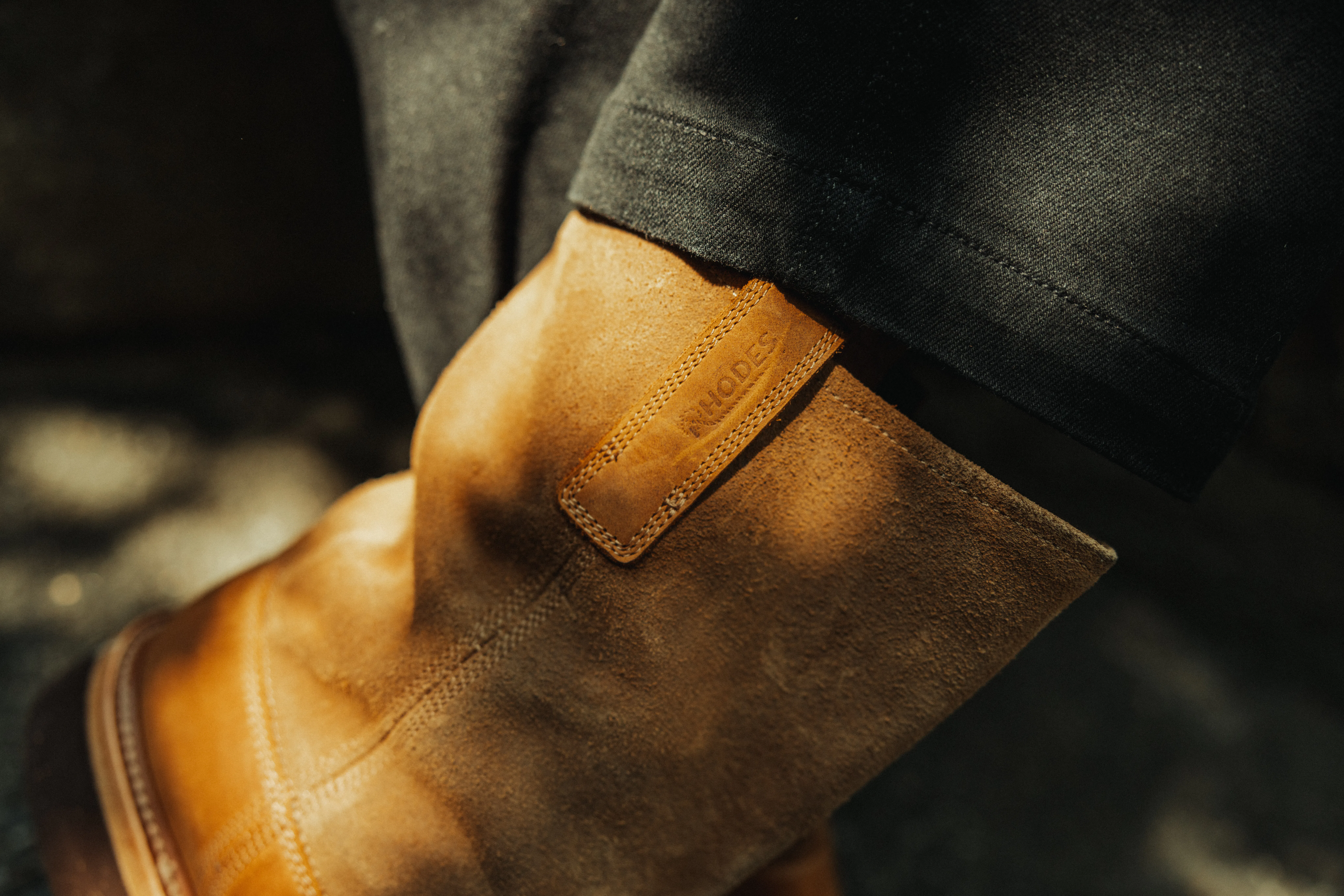 Rhodes Footwear ATX Western Boot - Tobacco/Honey Suede/Brown Cork
