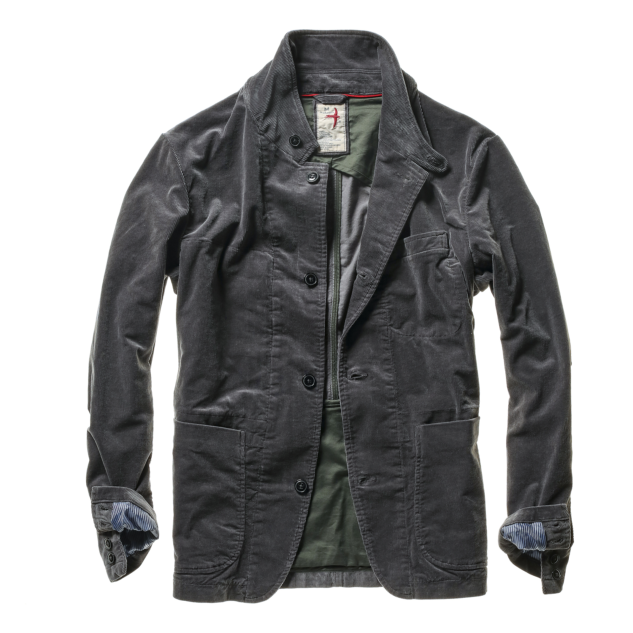 Relwen Corduroy Trap Blazer - Charcoal | Blazers | Huckberry