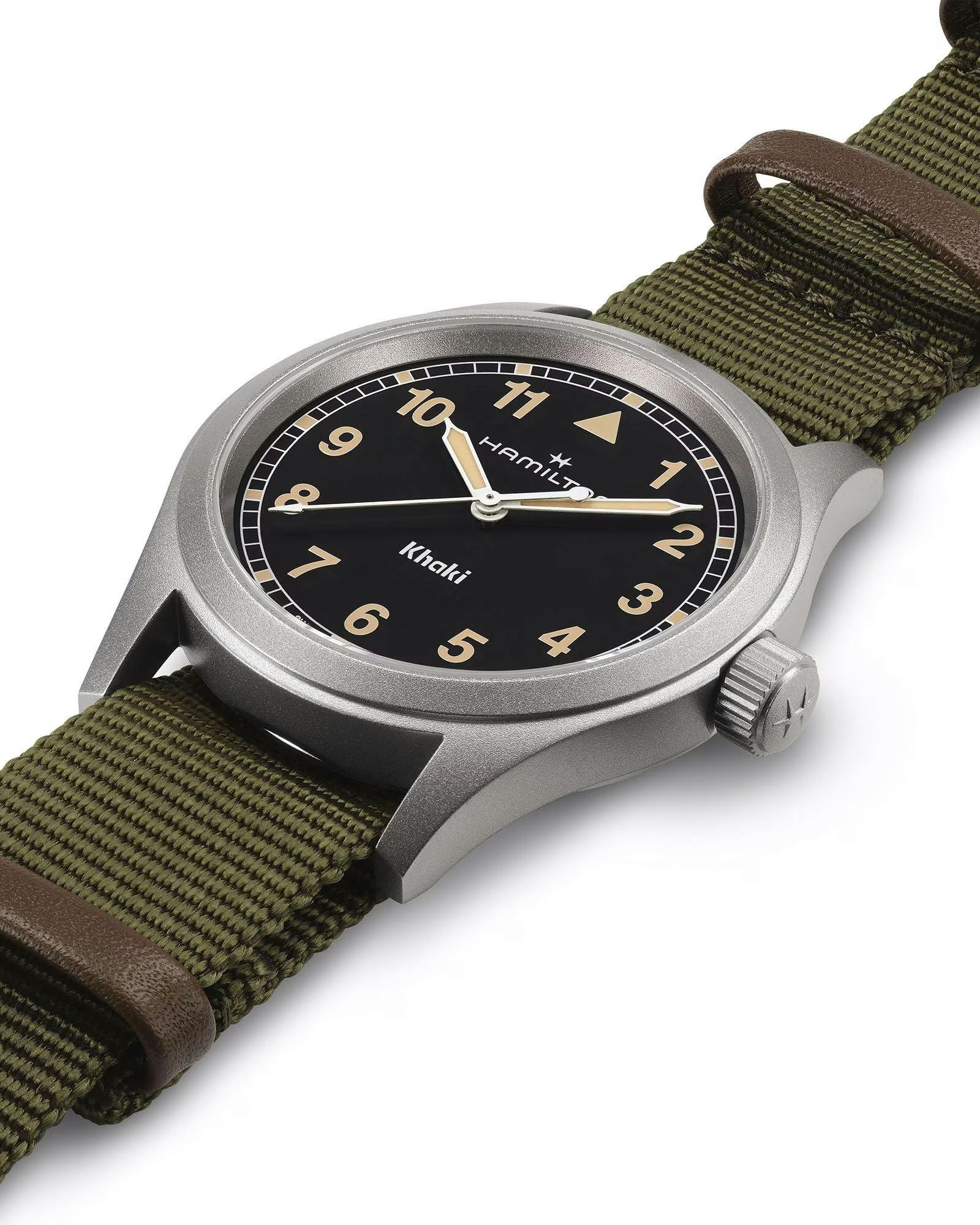 Hamilton Khaki Field Quartz 38mm Field Watch Black/Green Field