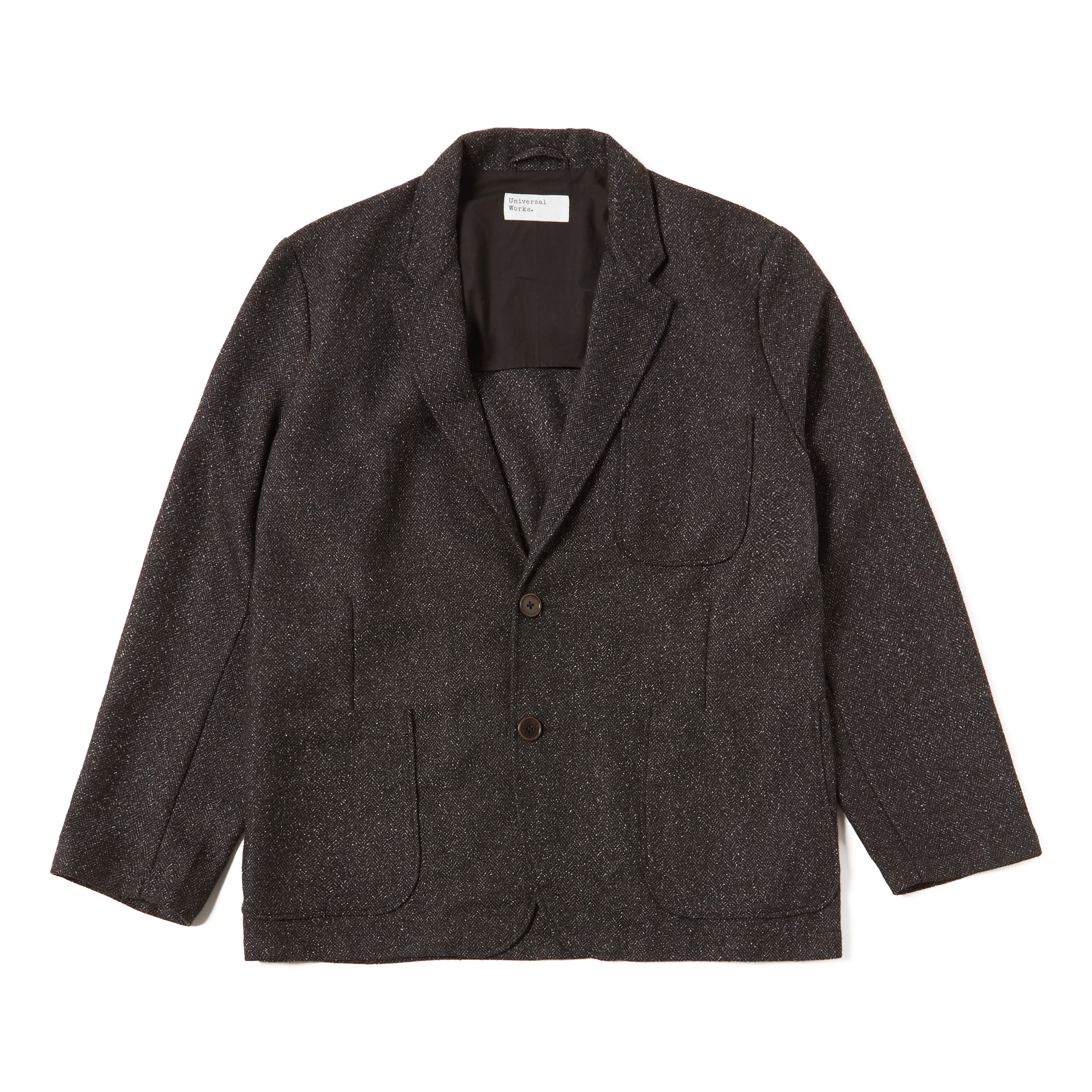 Universal Works Levisham Wool Blazer - Mix Black | Blazers | Huckberry