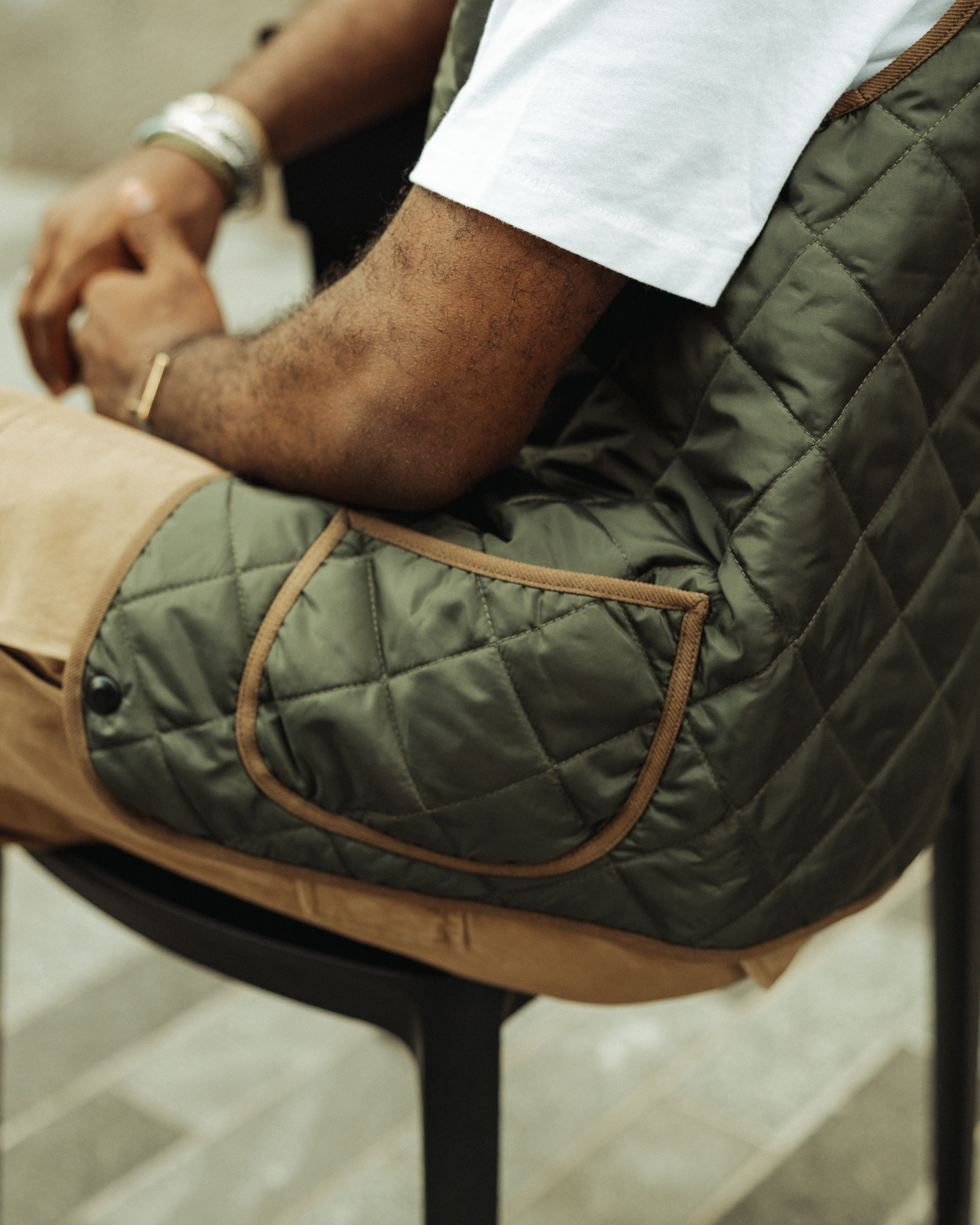 RRL Cooper Quilted Vest - Dark Green | Vests | Huckberry