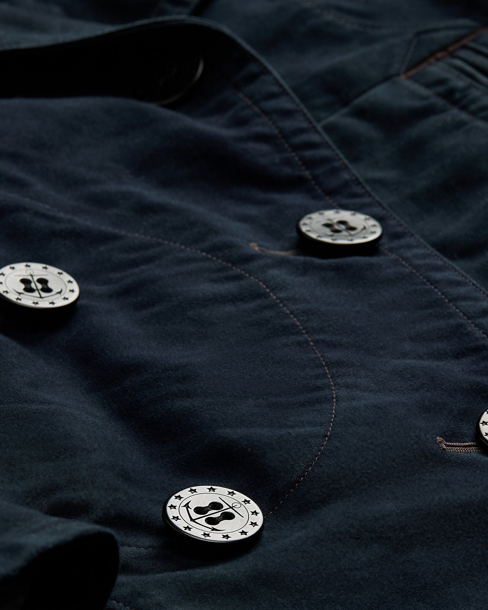 RRL Jackson Cotton Moleskin Peacoat - Vintage Navy | Winter