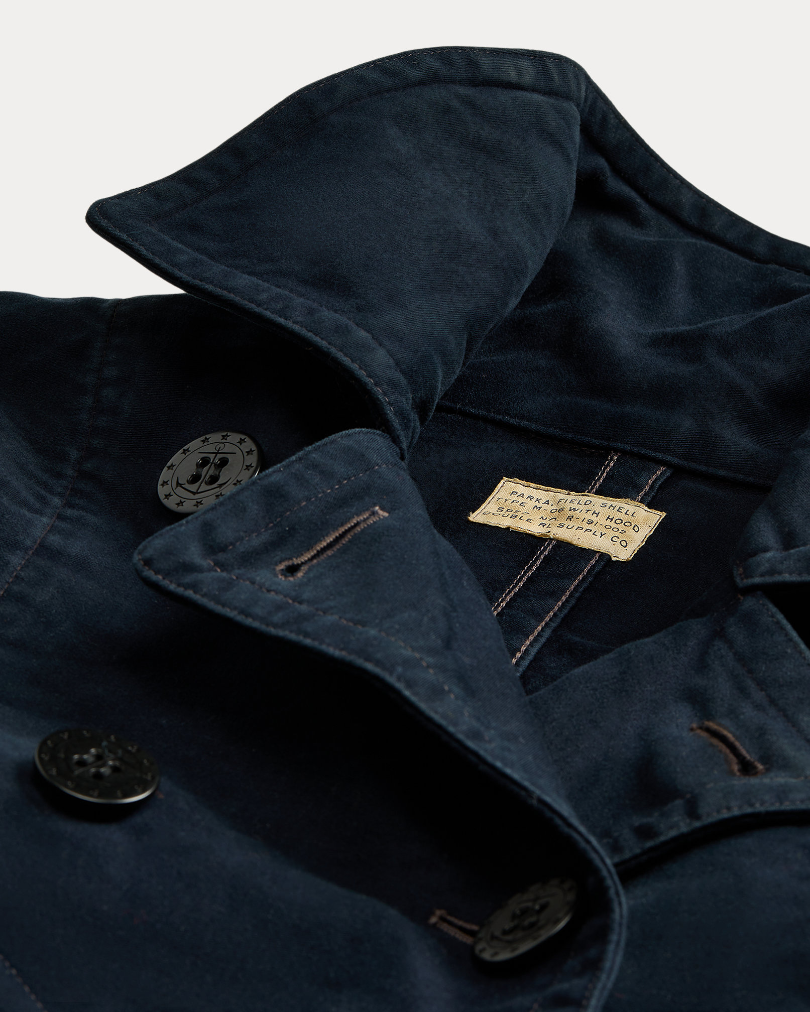 RRL Jackson Cotton Moleskin Peacoat - Vintage Navy | Winter