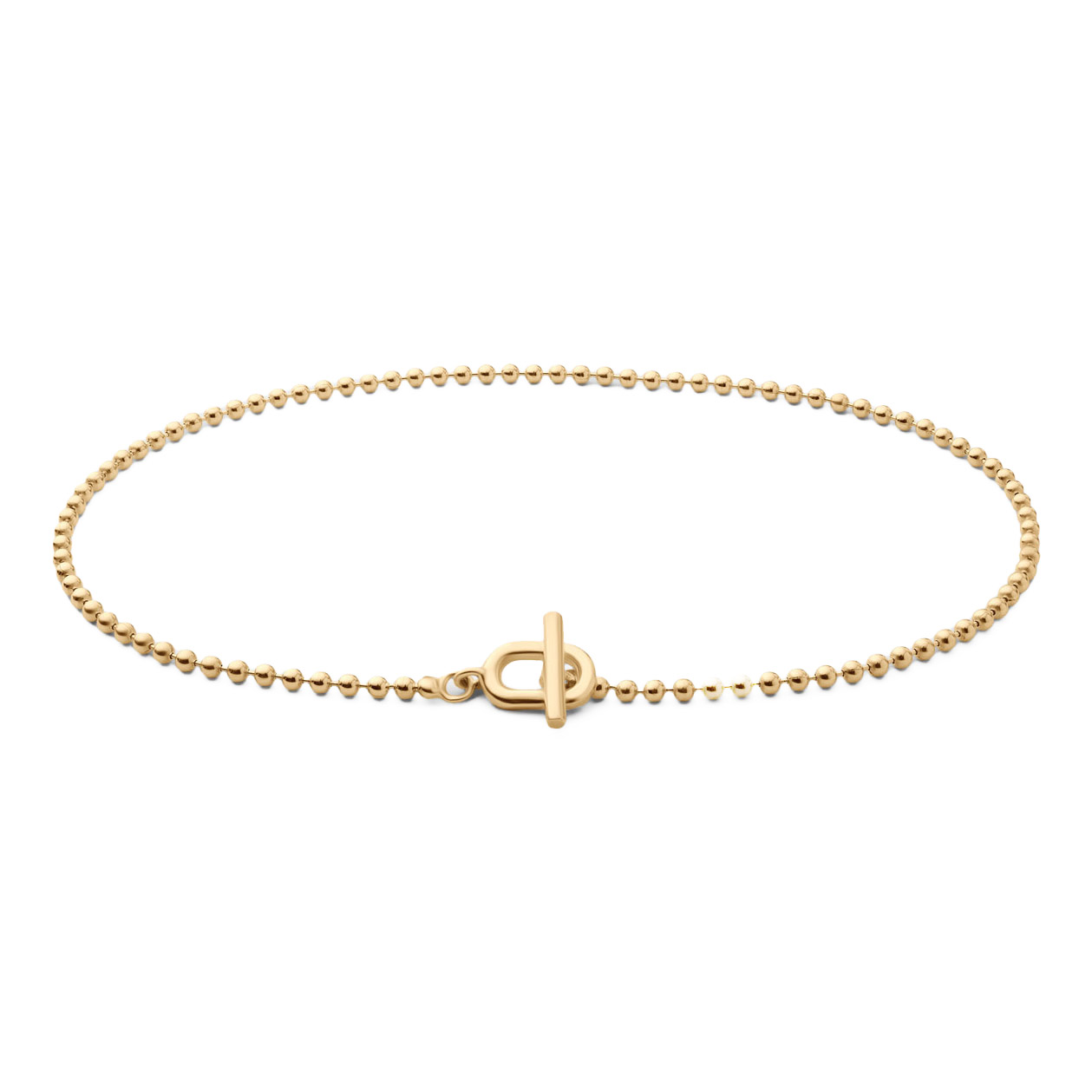 【Miansai】North Star Chain Bracelet,Gold Vermeil Orb Gold Bead 1.5mm Chain Bracelet Gold Vermeil Men's | Miansai