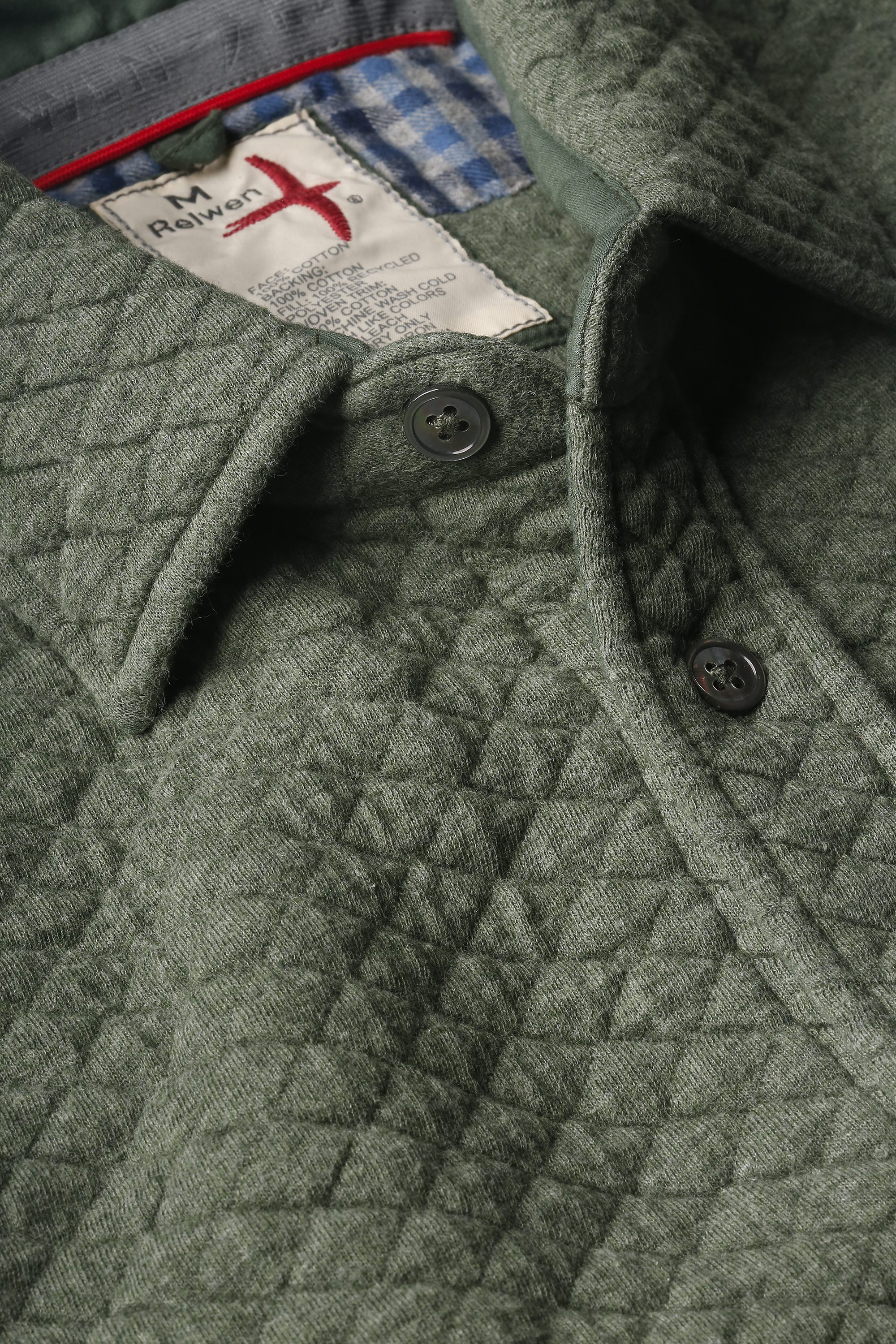 Relwen Bubble Knit Shirt - Shale Green Heather | Long Sleeve