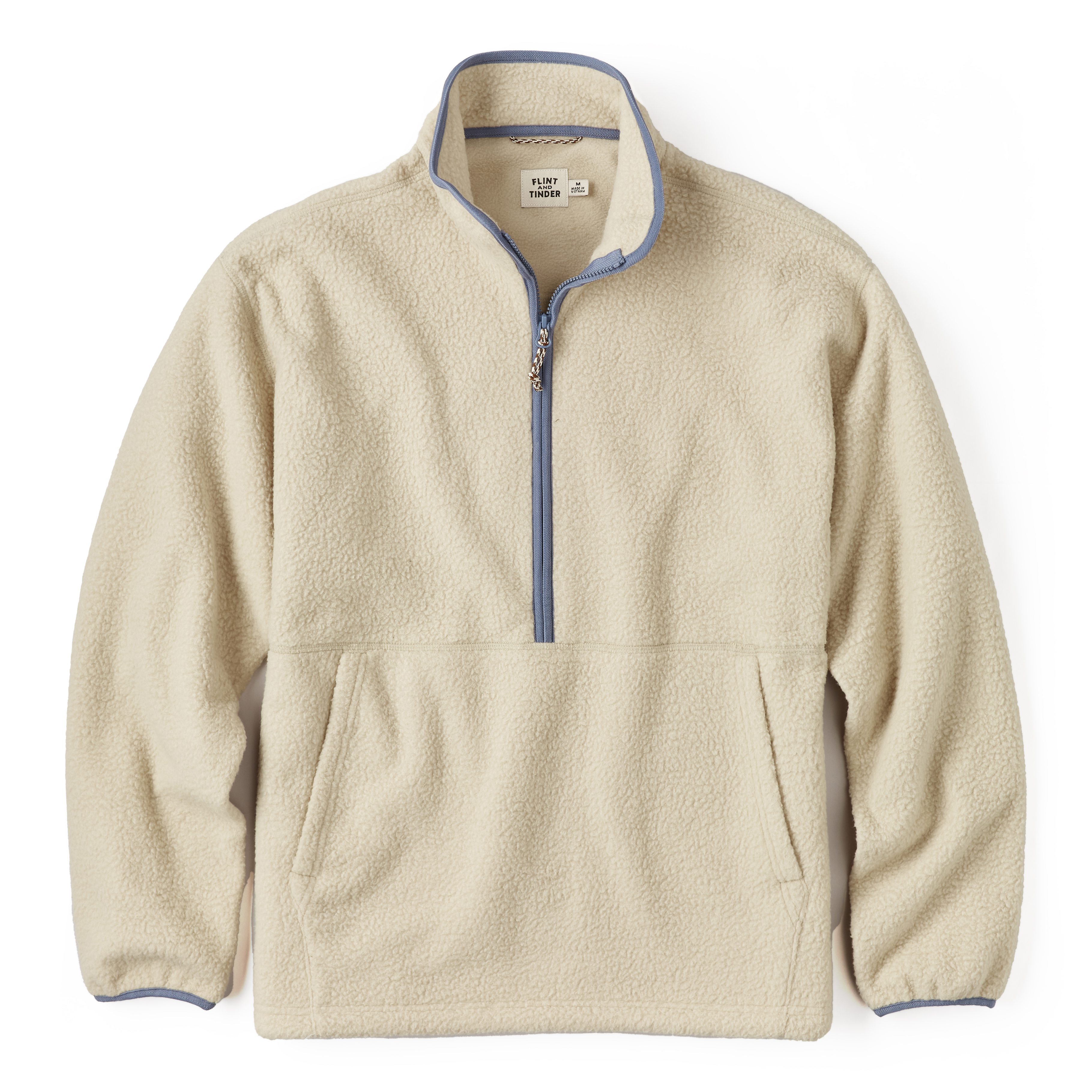 Flint and Tinder Half Zip Fleece - Salt | Fleece Jackets | Huckberry