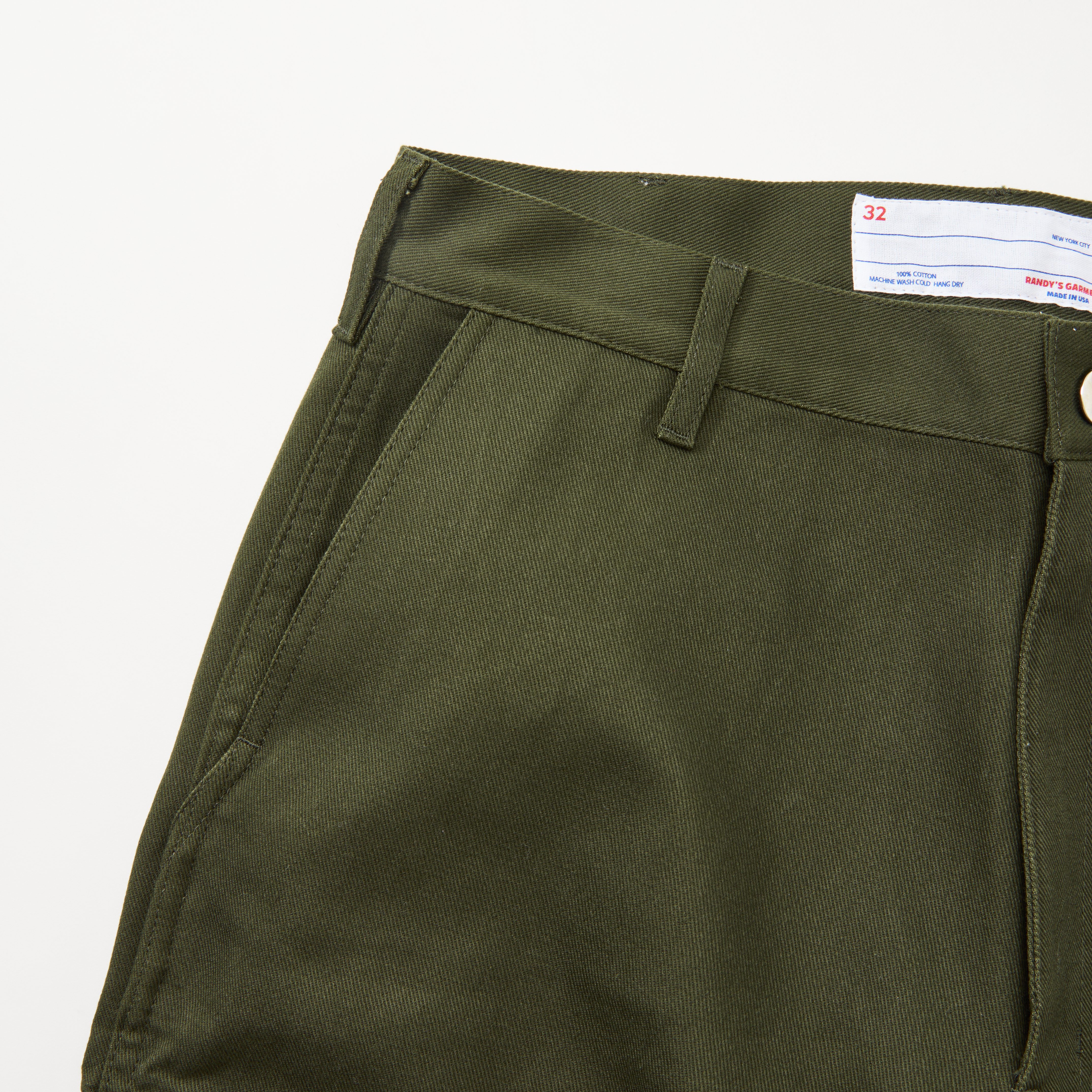 Randy's Garments Utility Cotton Twill Cargo Pant - Dark Olive