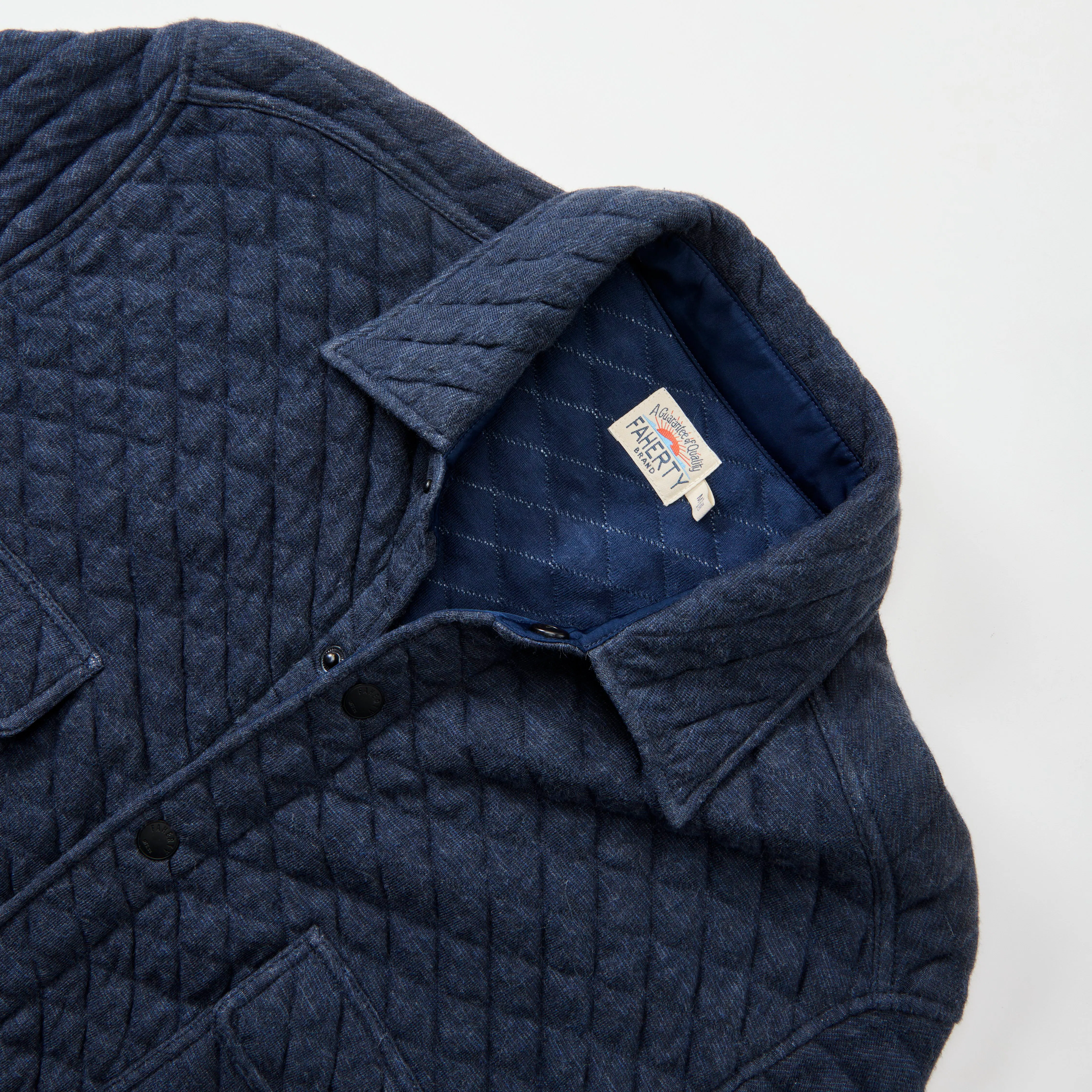 Pull Homme Faherty – Bleu Moyen – Épaule Matelassée – Polaire – Taille M