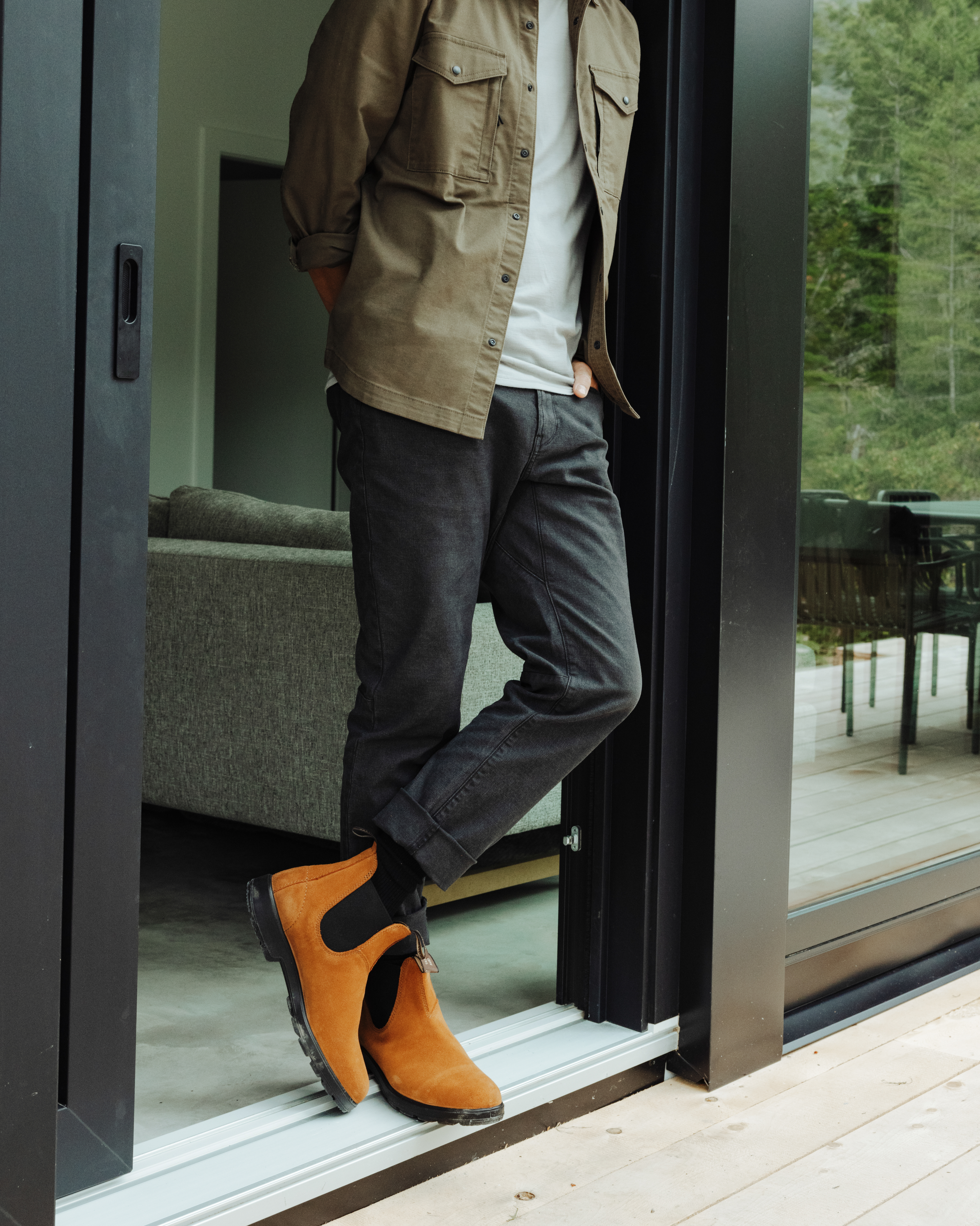 blundstone blue suede