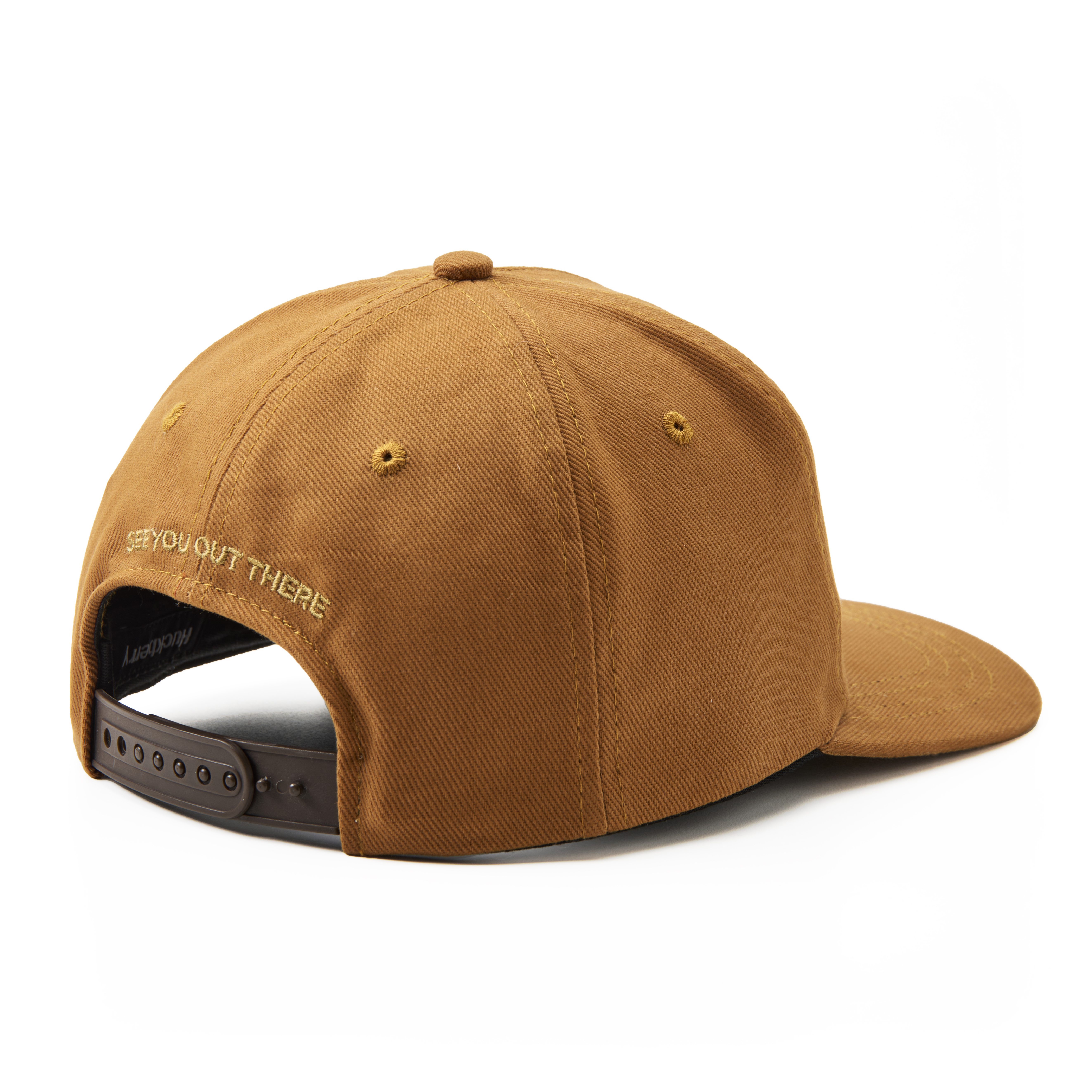 Huckberry Embroidered Graphic 5 Panel Hat - Rust | Baseball