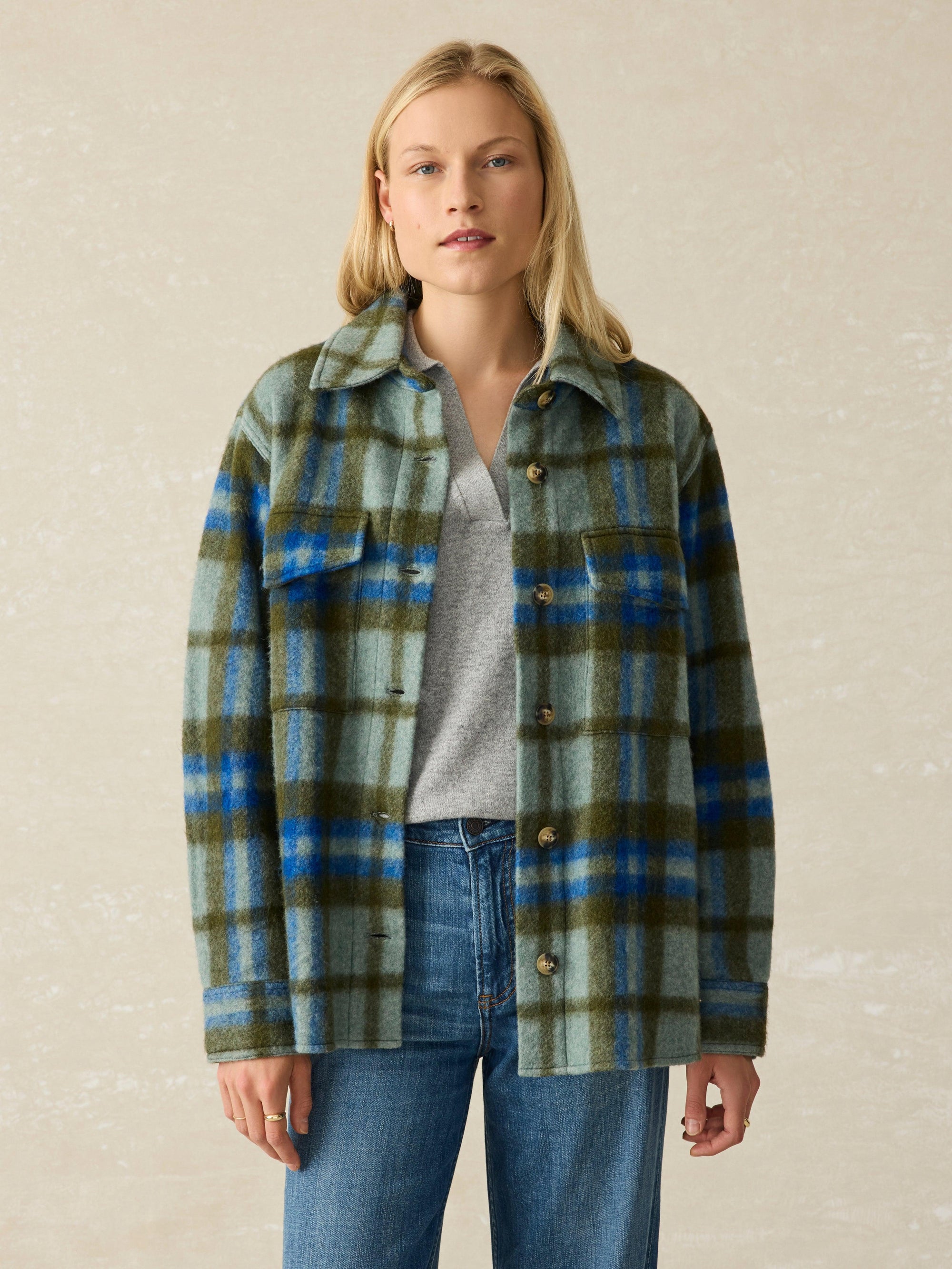(取寄) ファリティ レディース コッツウォルド シャツ ジャケット Faherty women Cotswold Shirt Jacket Oakland Plaid Faherty Brand Women's Cotswold Shirt Jacket - Oakland Plaid