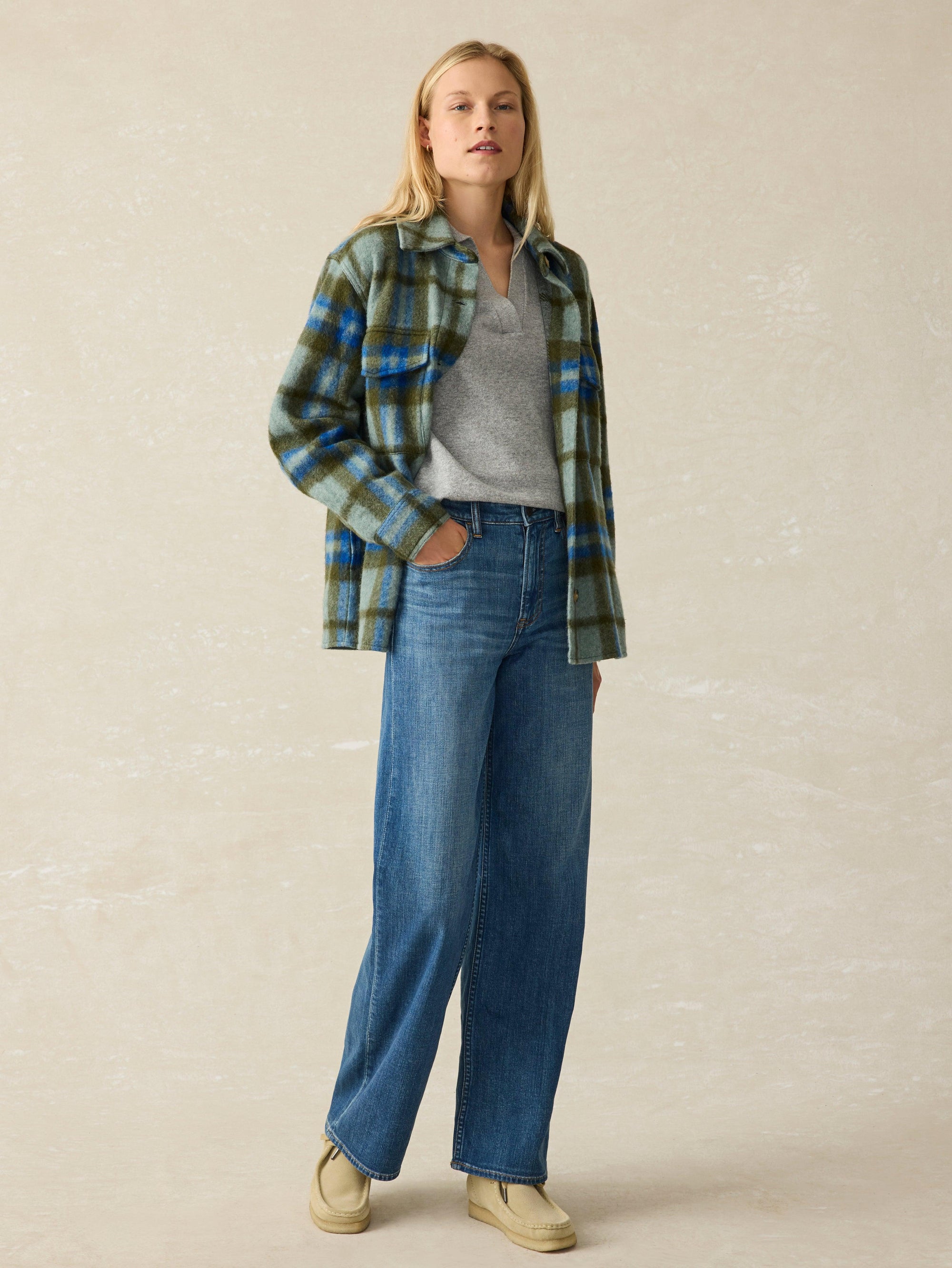 (取寄) ファリティ レディース コッツウォルド シャツ ジャケット Faherty women Cotswold Shirt Jacket Oakland Plaid 091724_Ecomm_WOF2214_2791_1_c6