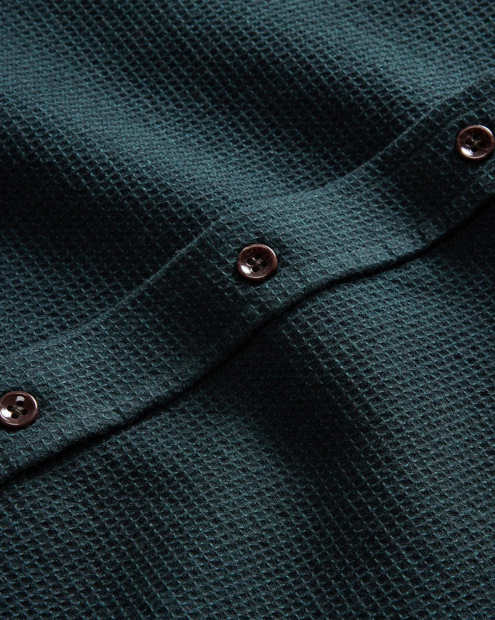 Taylor Stitch The Jack Waffle Shirt Forest Long Sleeve Shirts