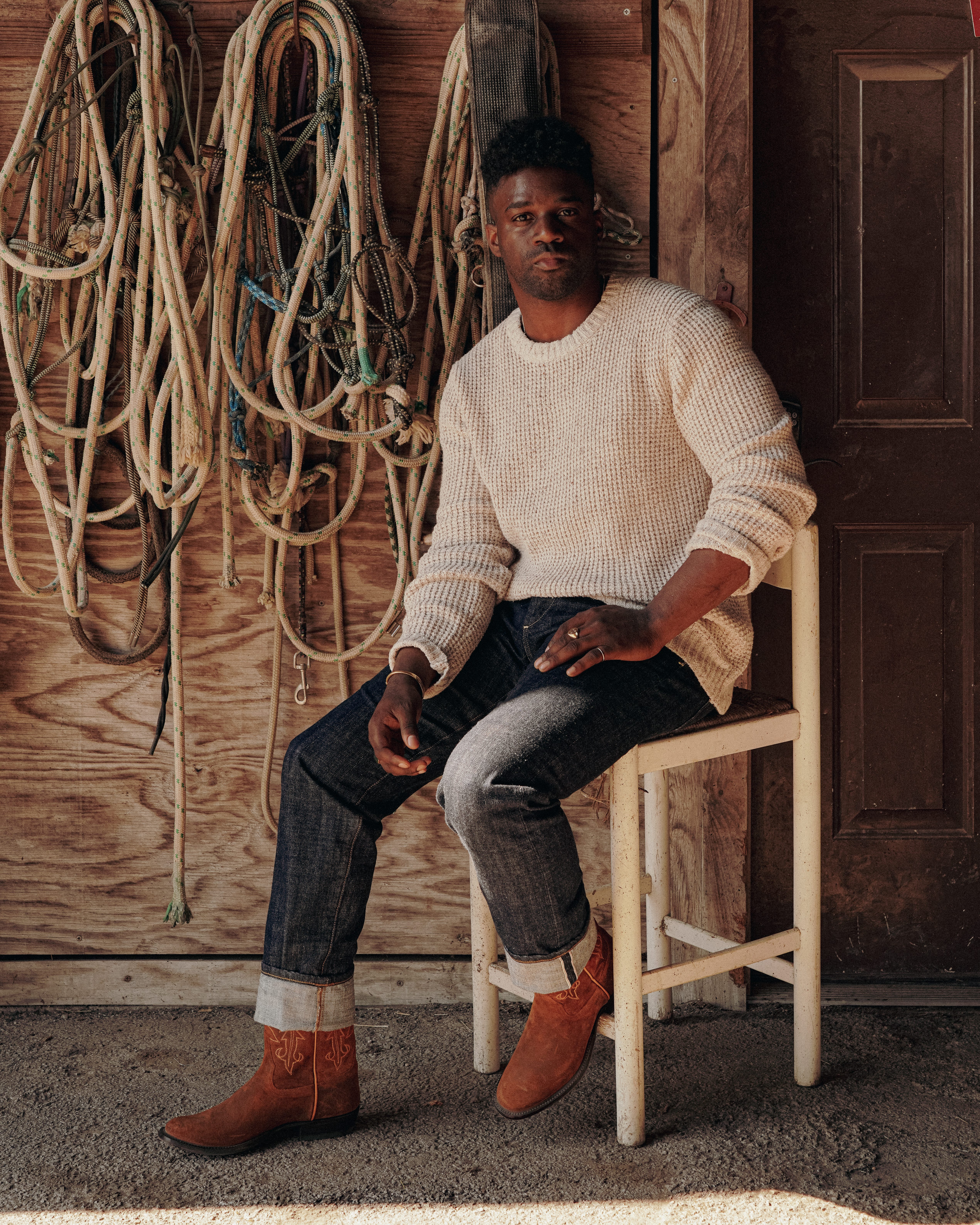スウェット・トレーナー Stone  Cotton Sweater Men's Ellis Cotton Crew Sweater | OOBE BRAND